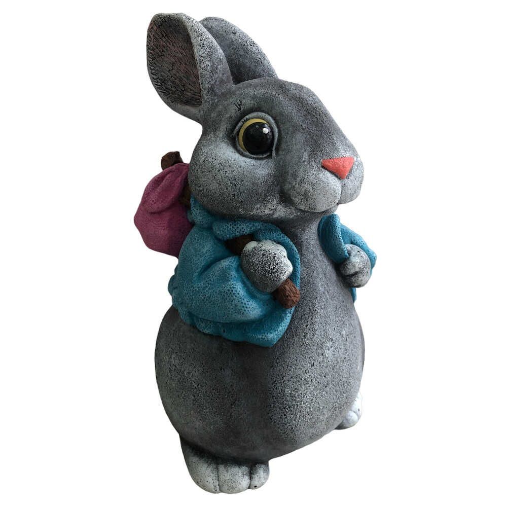 Фигура садовая Кролик Пу пухлик серый Ф325