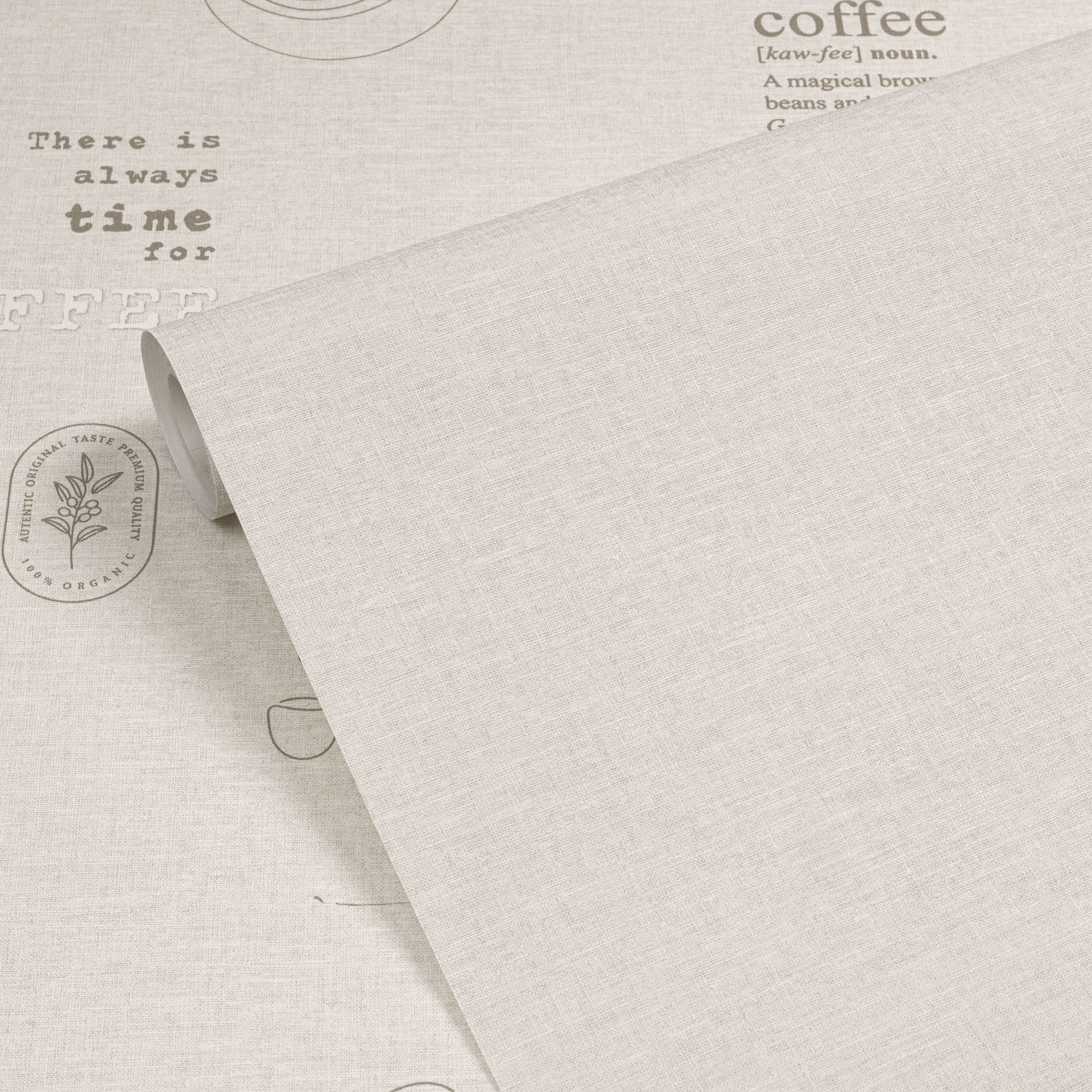 Обои Ateliero Cafe 589702 бежевые однотонные 1,06х10,05 м