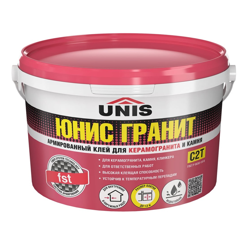 Клей для керамогранита и камня Unis Гранит 5 кг