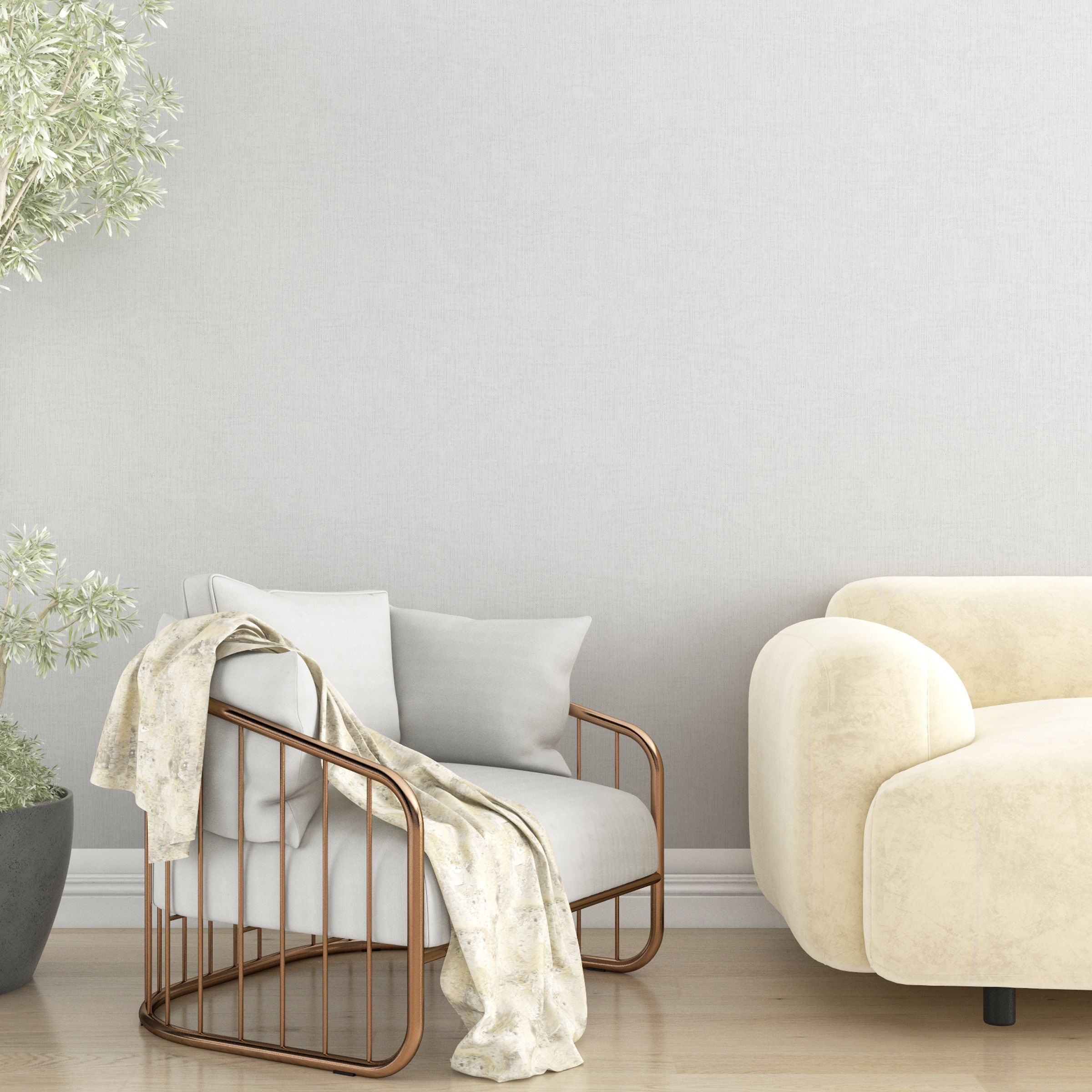 Обои Green Walls Орион С50А 5067 06 серые рогожка 1,06х10,05 м