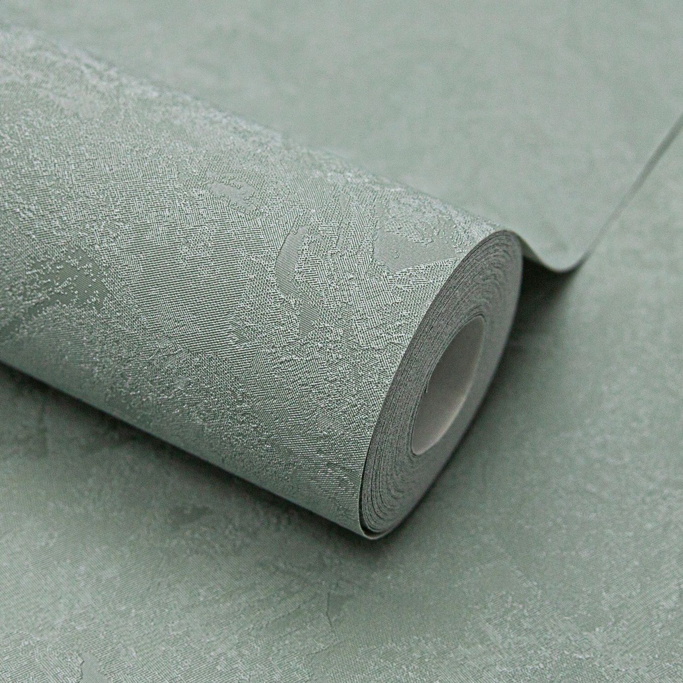 Обои AnturAGe Iskra AN9053-15 зеленые штукатурка 1,06х10,05 м