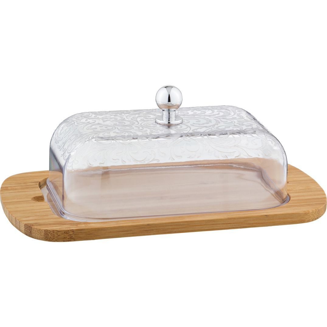 Масленка Agness с пластиковой крышкой 912-018 19х12х7 см