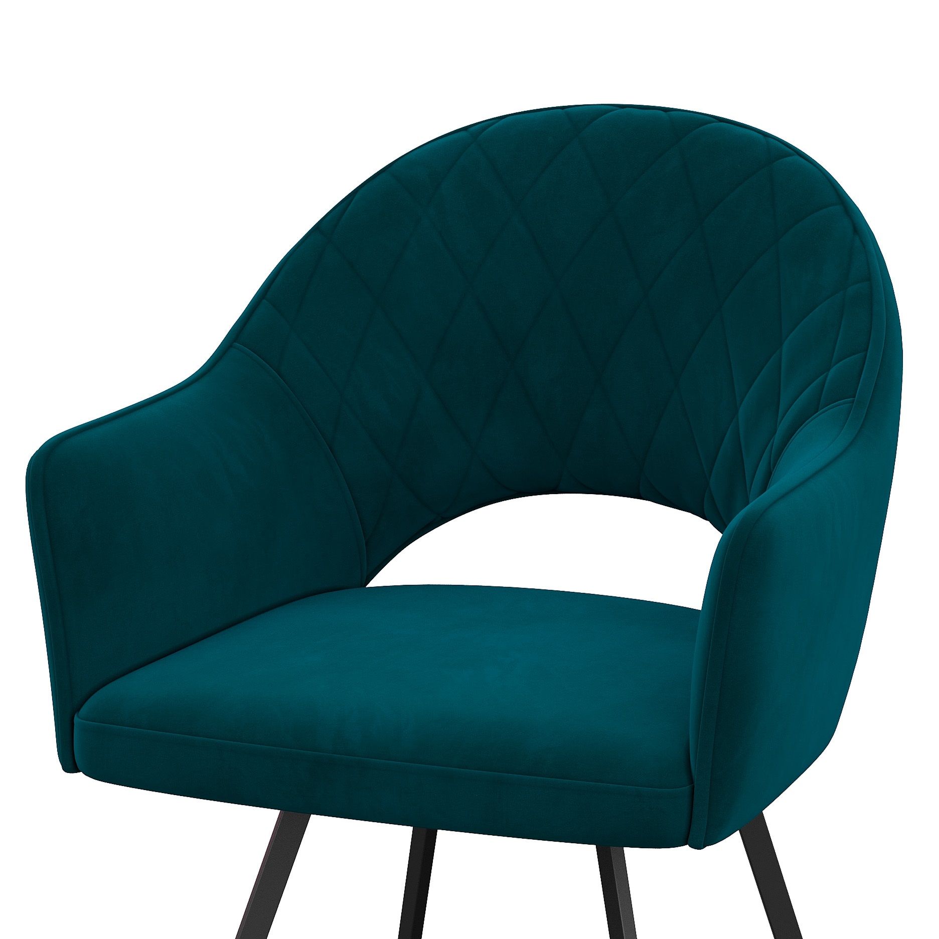 Стул София бирюза/черный муар