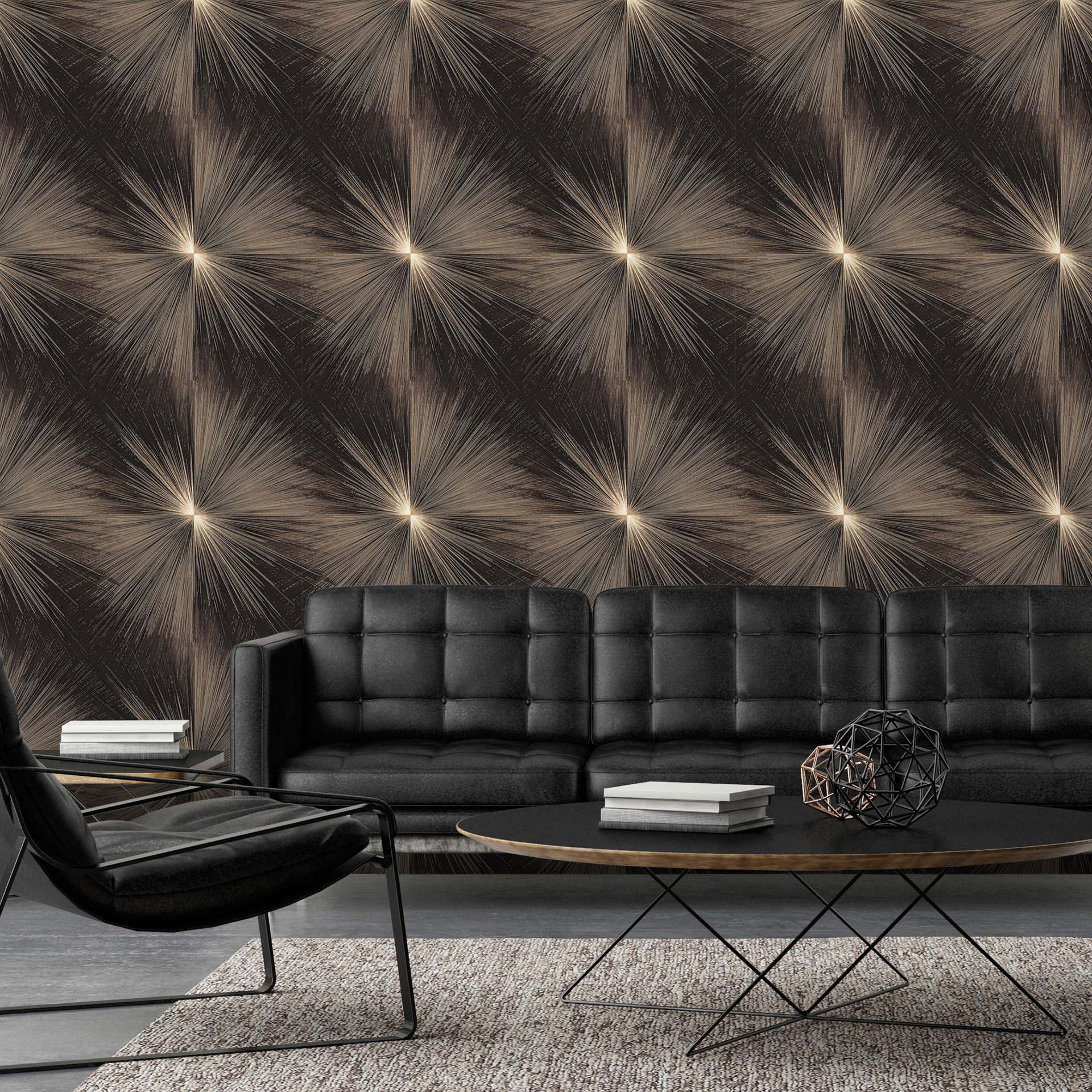 Обои 9203-22 Monte Solaro 1,06х10 м Flash черный