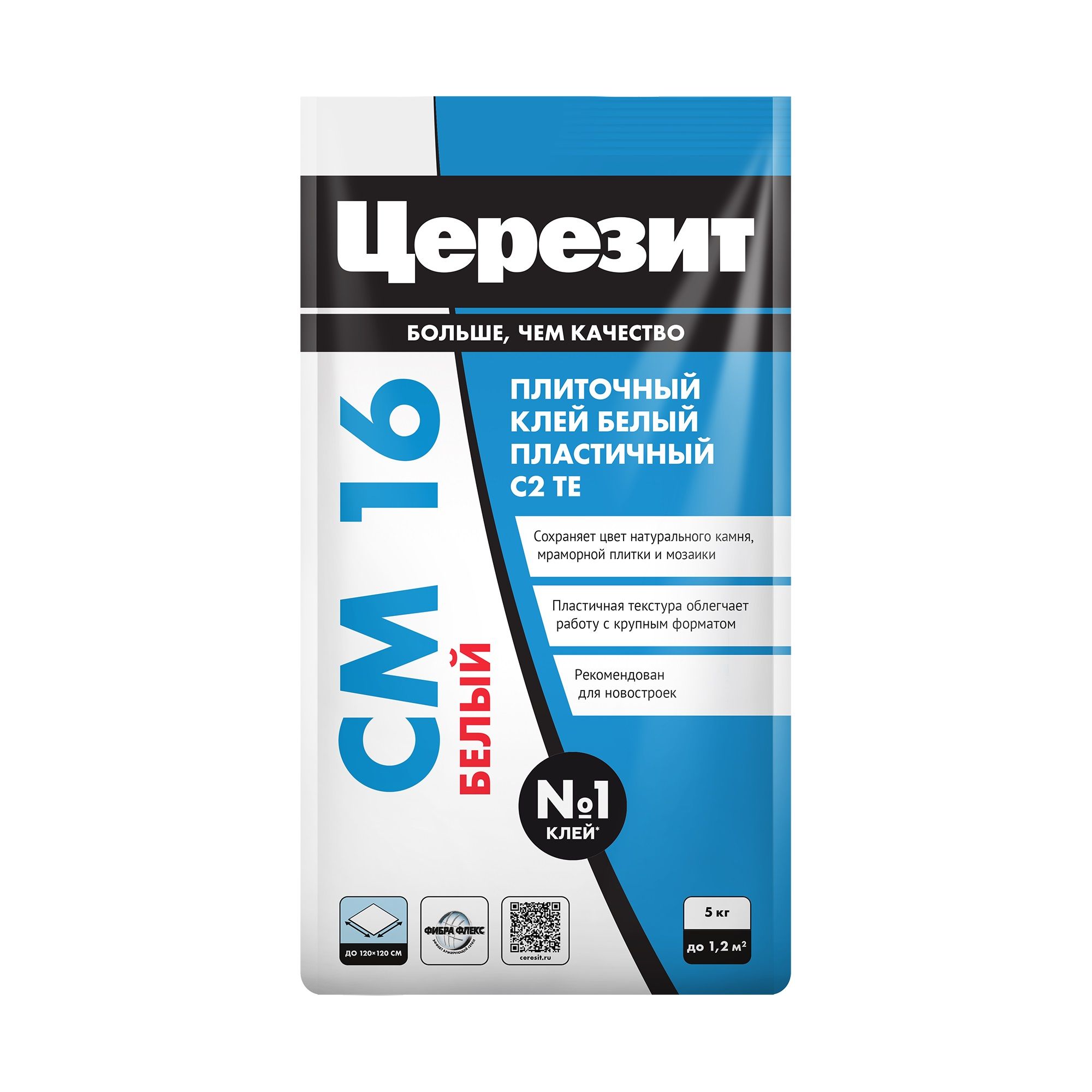 Клей для плитки Церезит СМ16 белый 5 кг