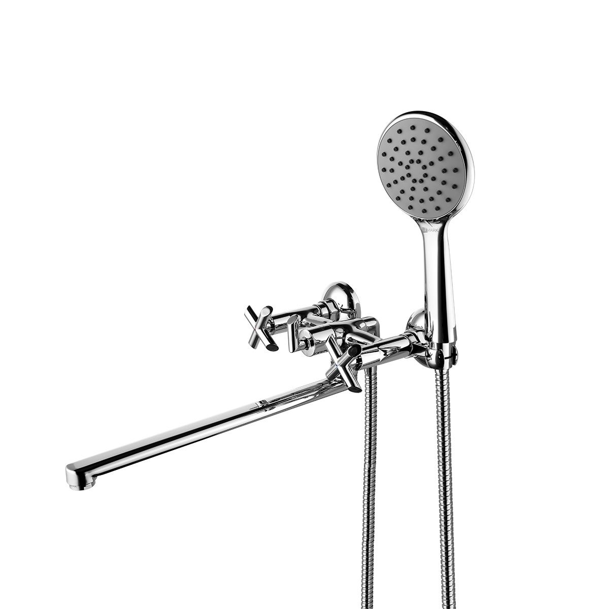 Смеситель для ванны Lemark Practica LM7541C двухвентильный поворотный излив