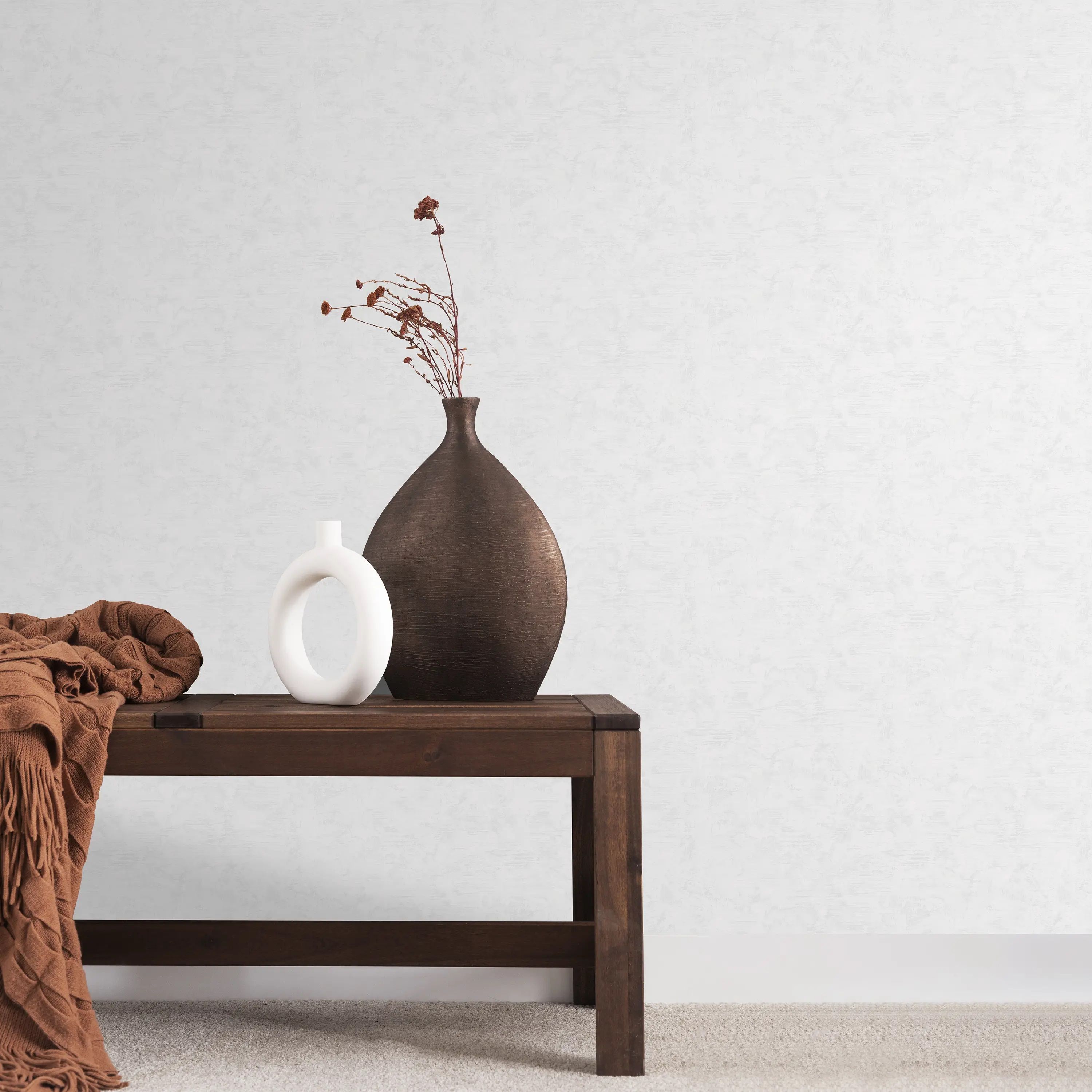 Обои Erismann Tanzania 60396-02 белые однотонные 1,06х10,05 м