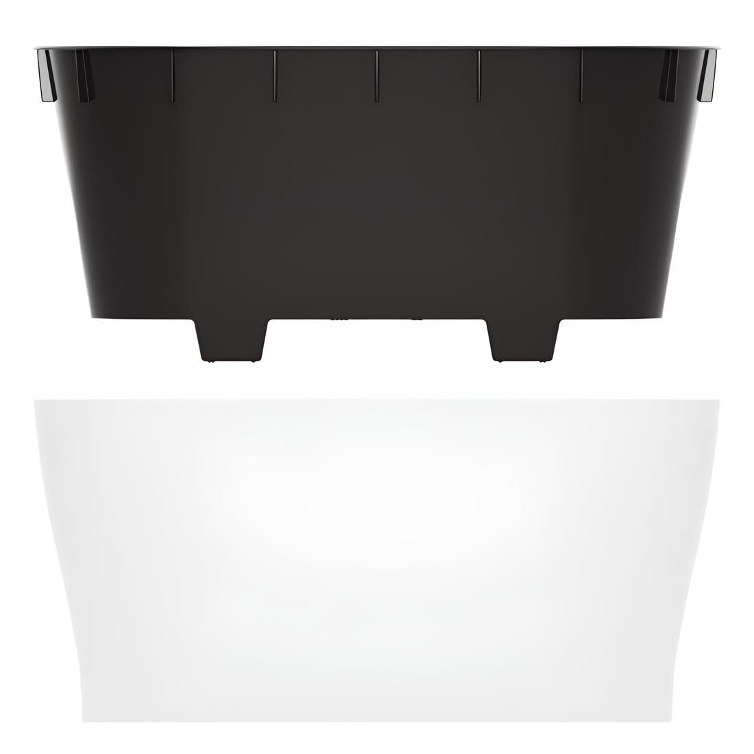 Горшок цветочный Лея белый 4 л овальный двойной с автополивом