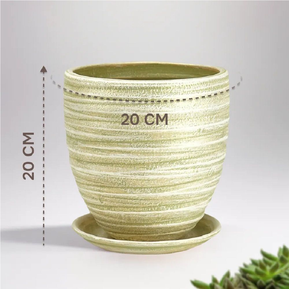 Горшок цветочный Бутон Модерн оливка 20 см 55-124