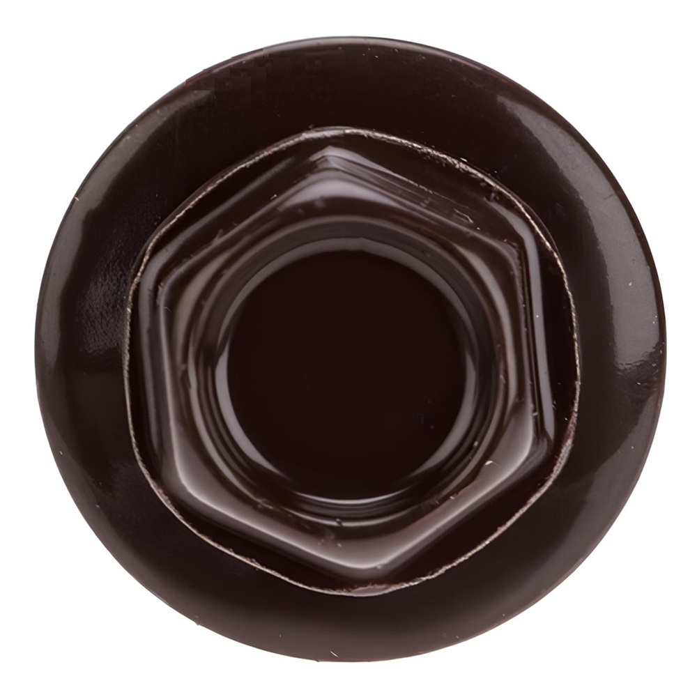 Саморез кровельный 4,8х35 мм темно-коричневый RAL 8017 10 шт