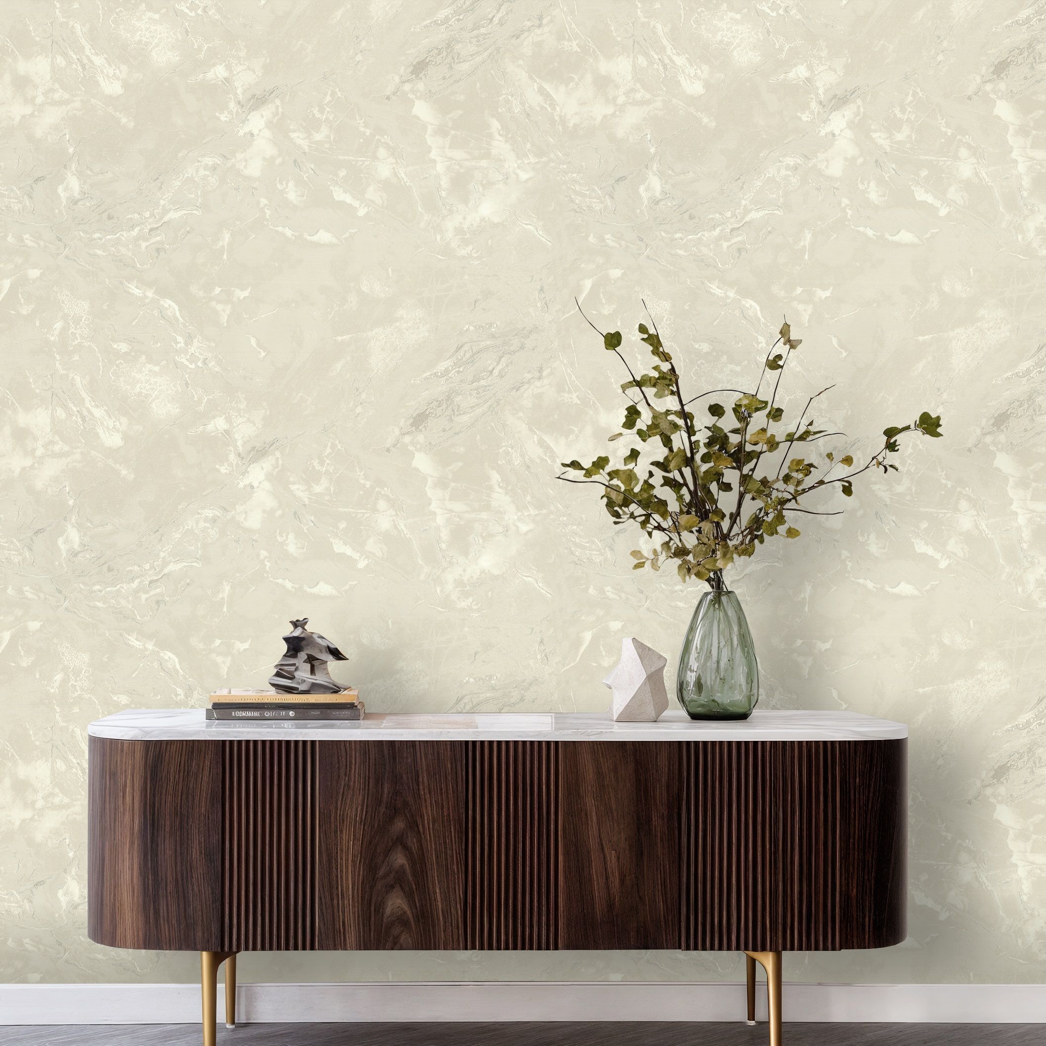 Обои Ornamy Calacatta 8087-17 бежевые мрамор 1,06х10,05 м