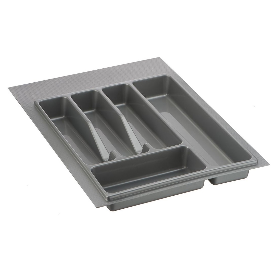 Лоток д/столовых приборов 400-450мм серый пластик