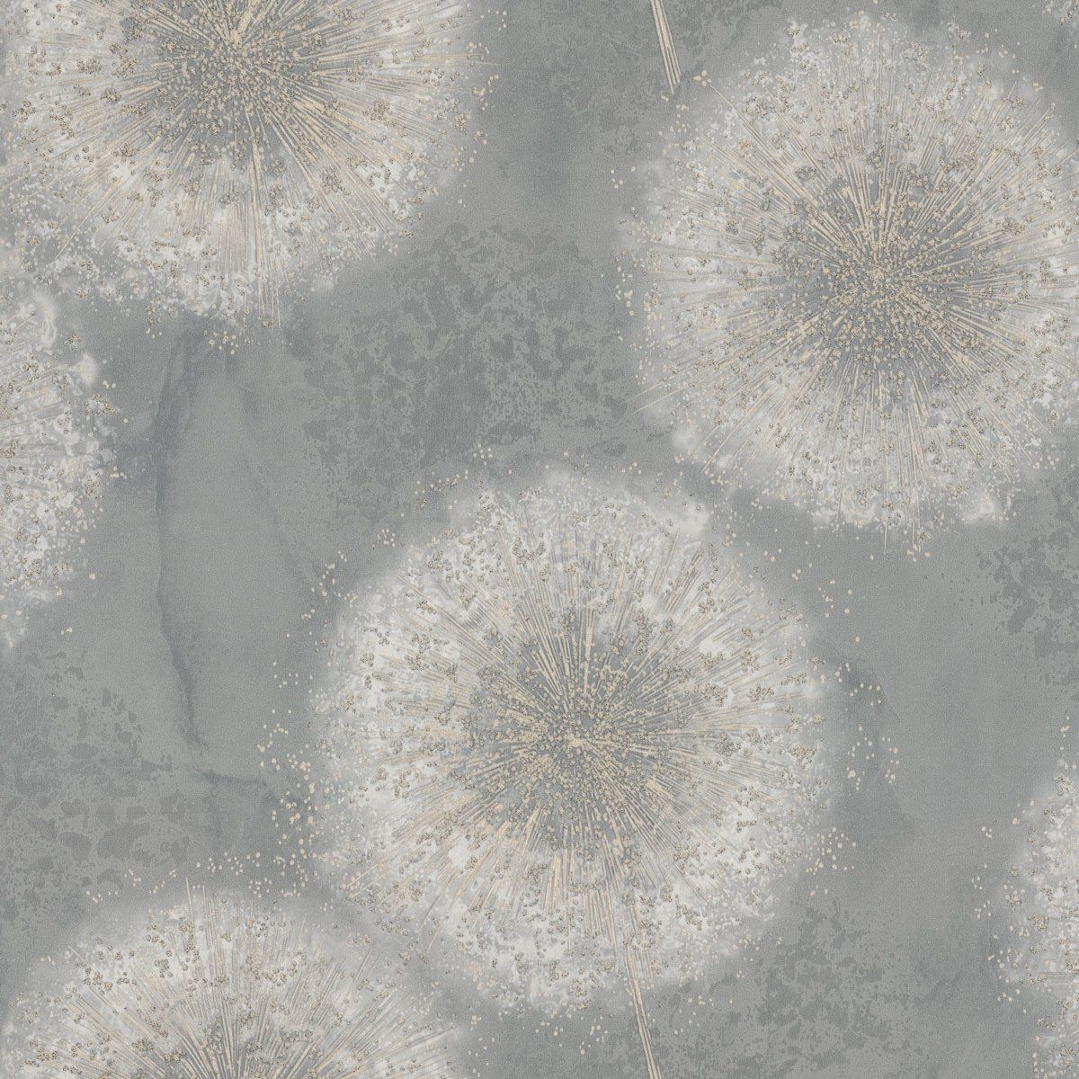 Обои Euro Decor Ray 7296-22 серые растительный принт 1,06х10,05 м