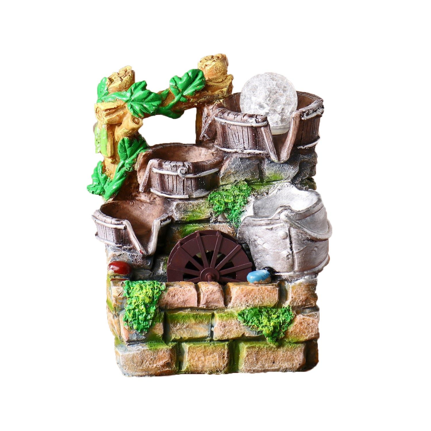 Фонтан декоративный 19х13х12 см с шаром 2024-7030