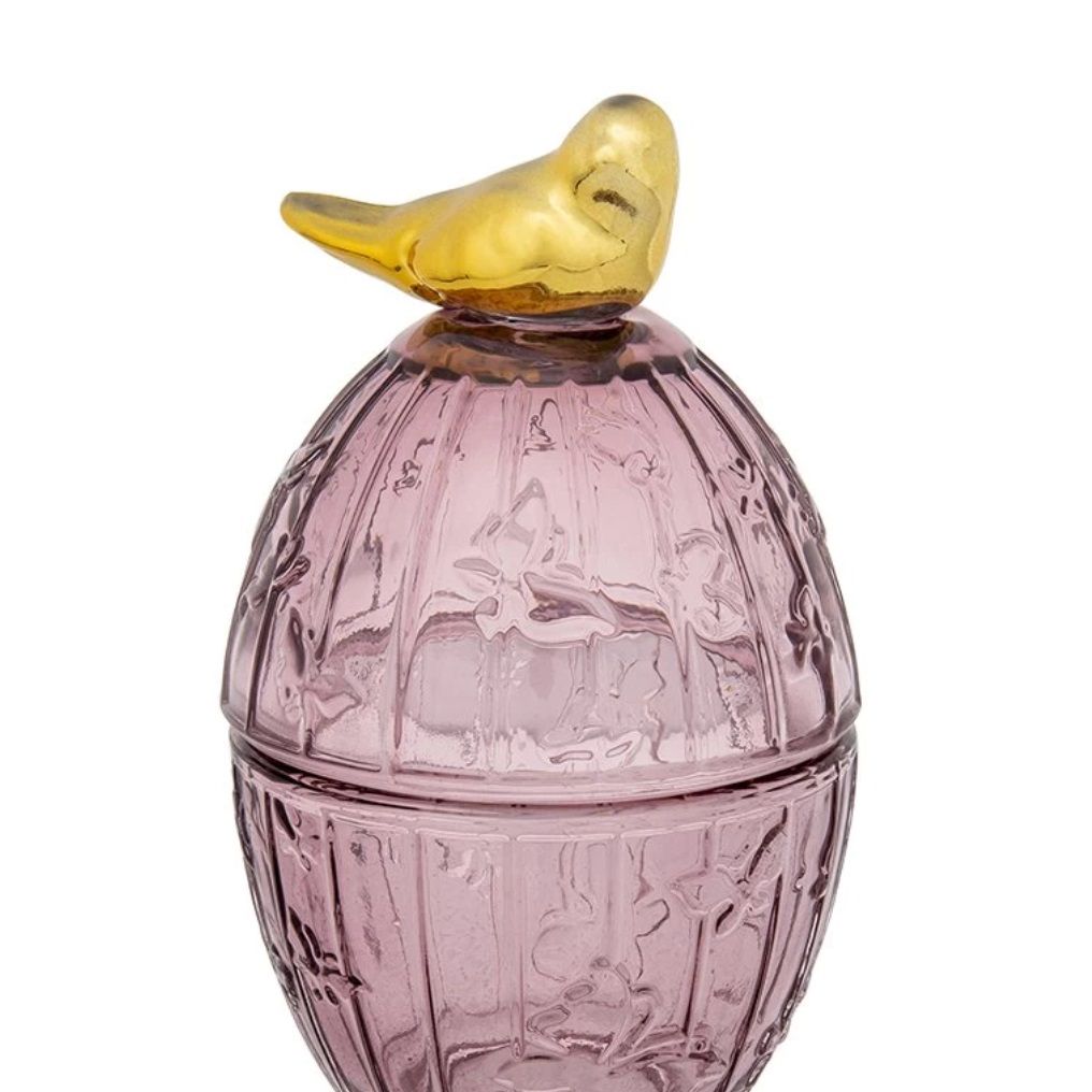 Шкатулка стеклянная Птичка шоколад Д90 Ш90 В158 см