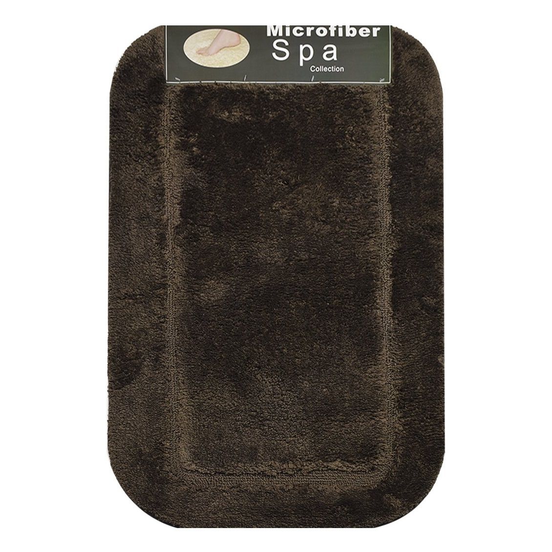 Коврик для ванной комнаты 60х100 см Lux Border Плюш D.Brown коричневый