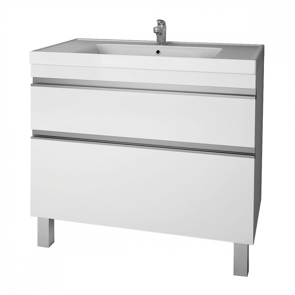 Тумба напольная Оптима 38 24/100-Марко 2 ящика PLUS 580x850x450мм белая