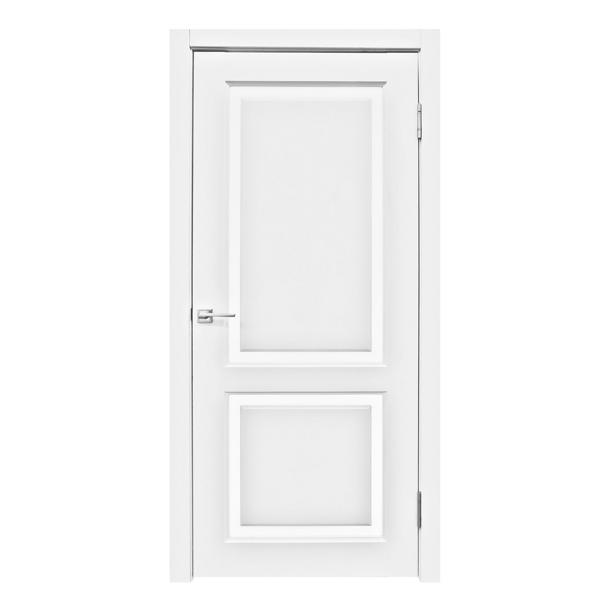 Дверное полотно ДО-Sky белый бархат стекло сатин 2000х800х38 мм