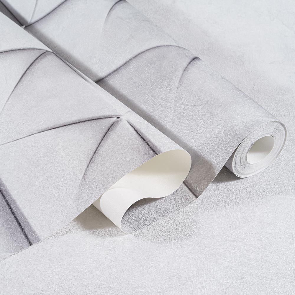 Обои 10817-04 Артекс 1,06х10 м Нокс треугольники 3Д серый