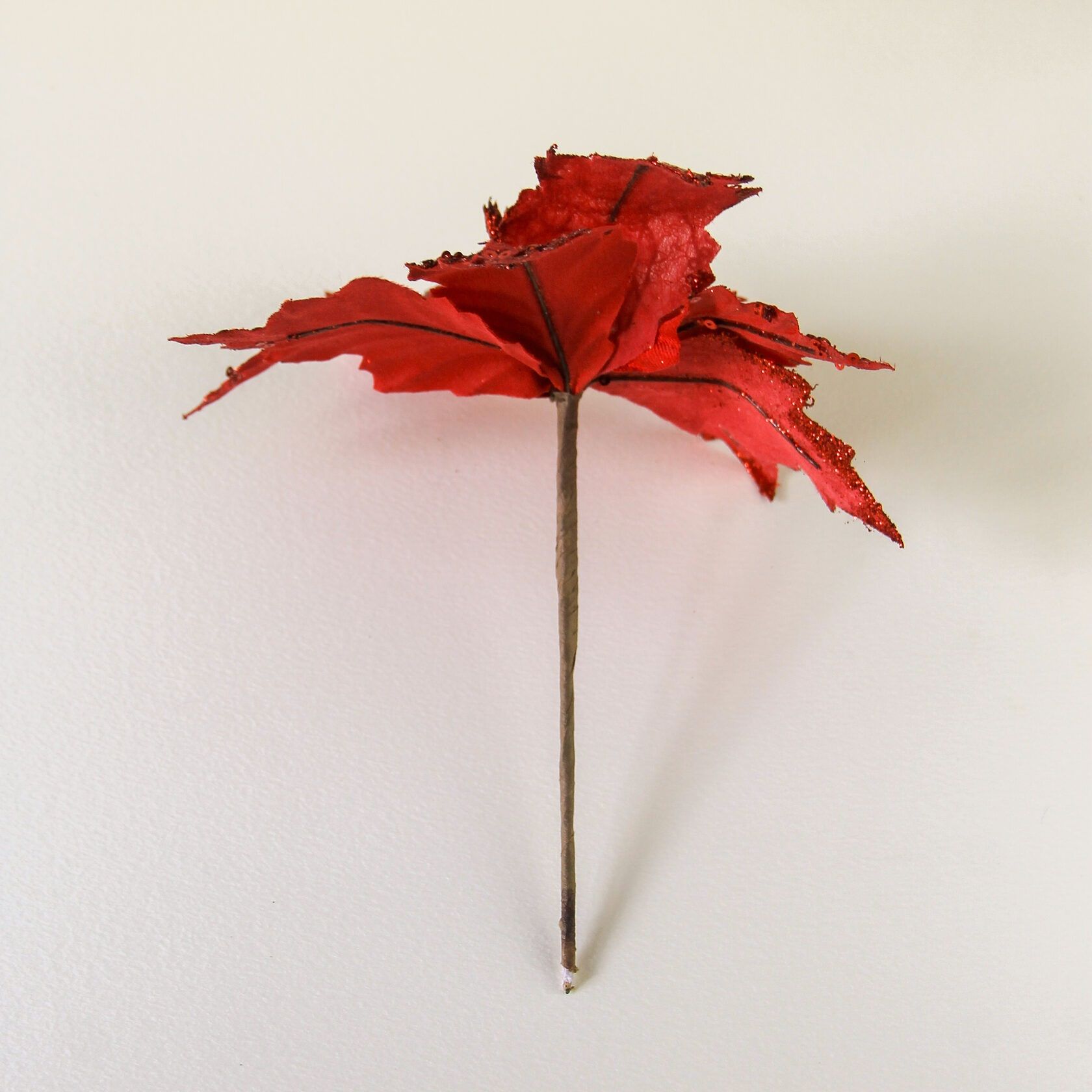 Украшение новогоднее Моя Елочка Пуансеттия 20х25 см красный 2024-8327