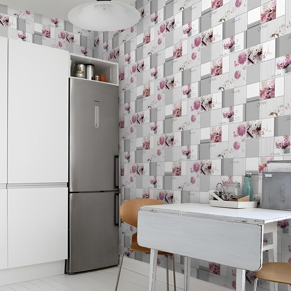 Обои бумажные Саратовские С3В Грейс 06 Ф577 0,53х10,05 м серый