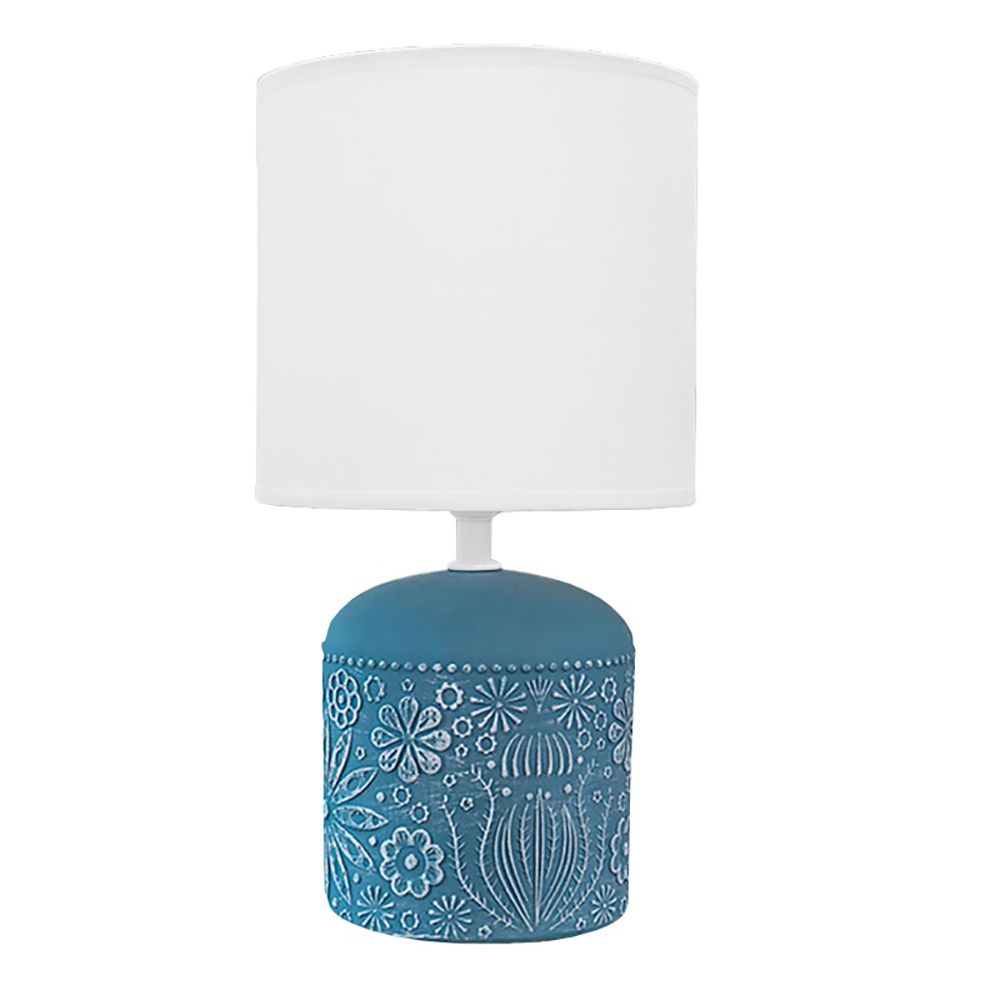 Светильник настольный Лючия 652 Инди 40Вт Е14 небесно-синий/белый