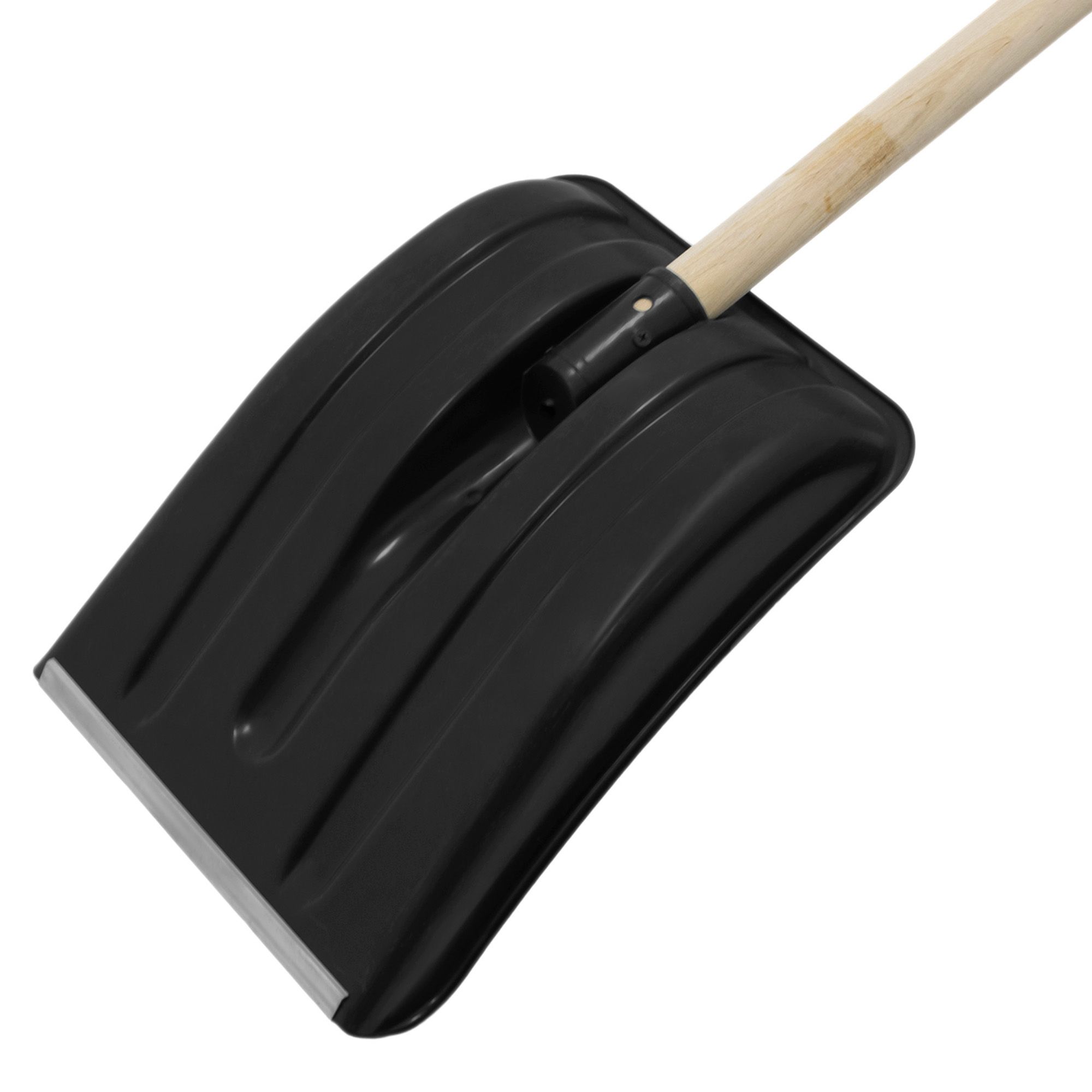 Лопата снеговая автомобильная дерев. черенок V-ручка №7 (ал. накл)