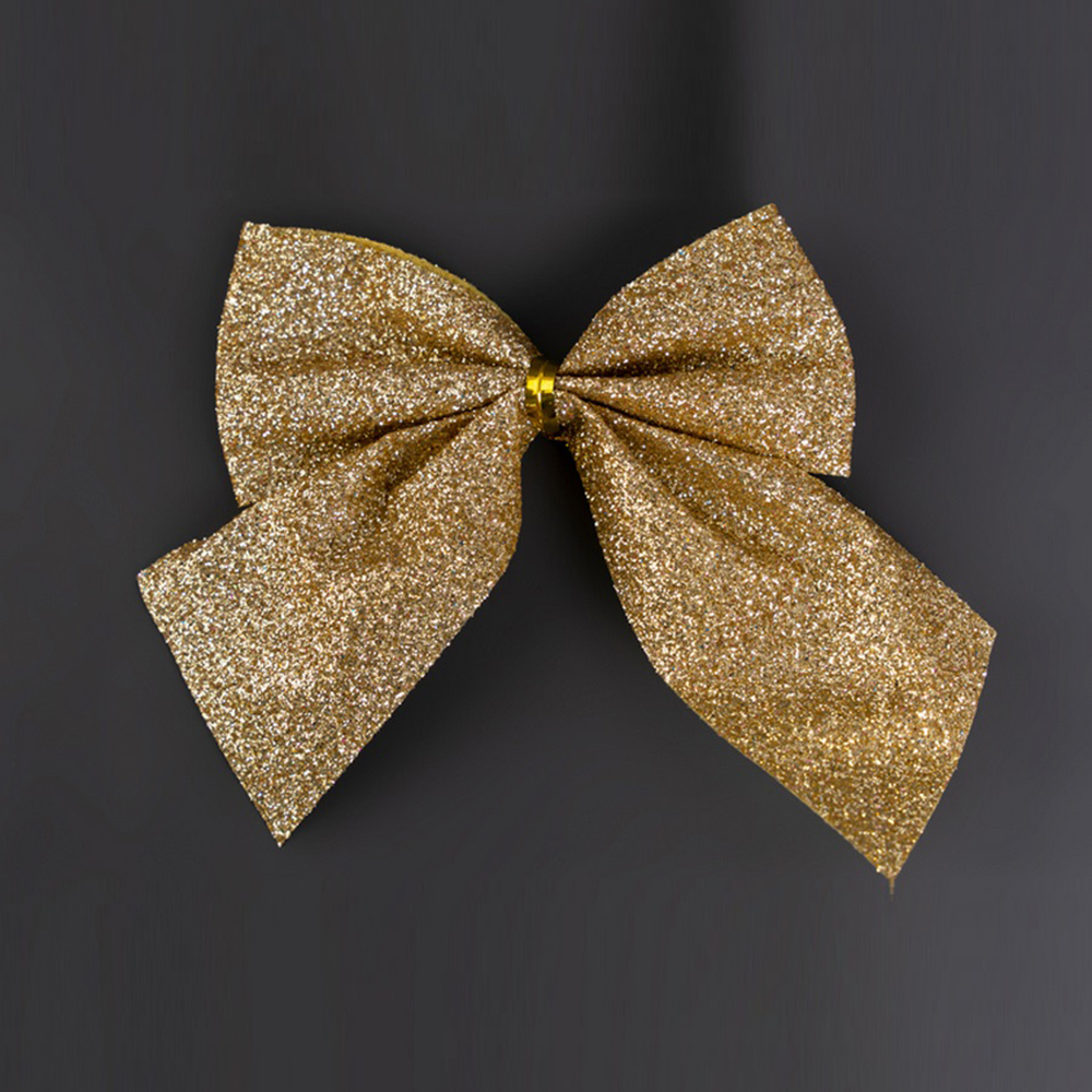 Украшение новогоднее Моя Елочка Бантики 8х9 см золото 4 шт 10932-0226