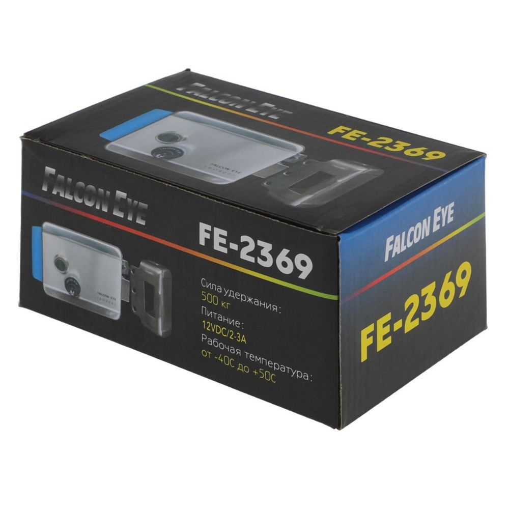 ЗАМОК электро.мех.FE-2369 универсальный 142х105х35, 12 В цилиндр+три ключа