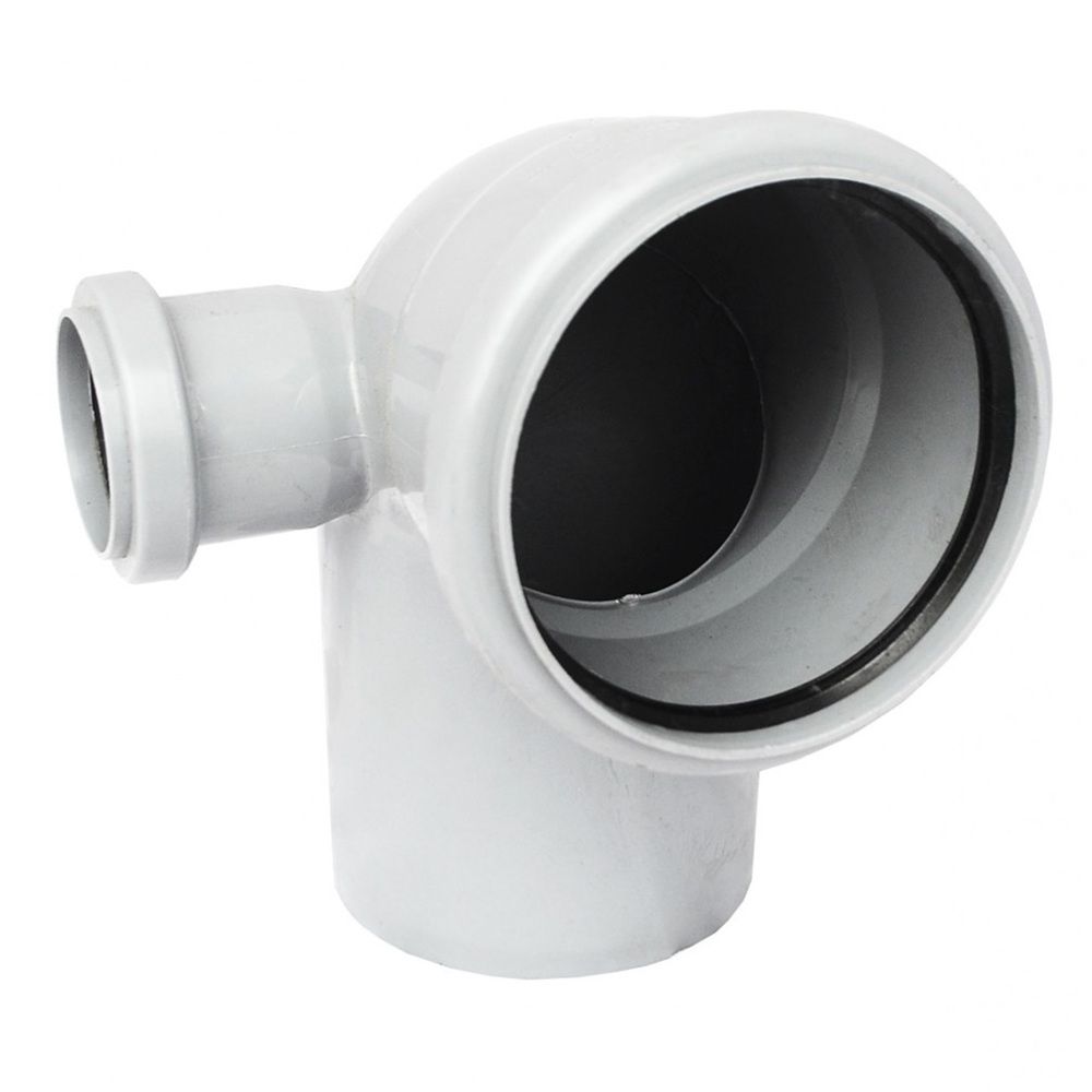 Отвод канализационный 110х50 мм 90° левый