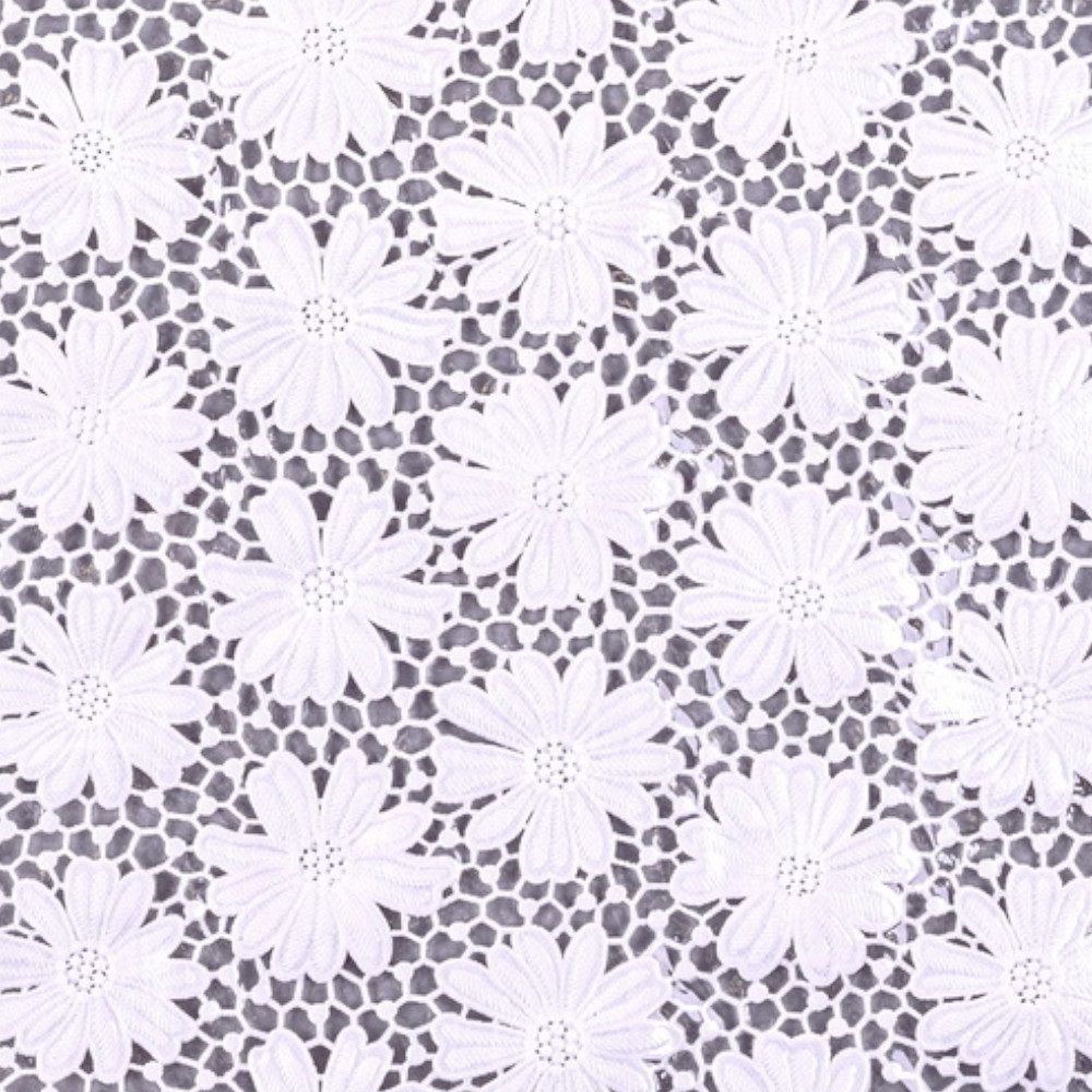 Клеенка ажурная Dekorelle Lace 001 белая 1,32 м