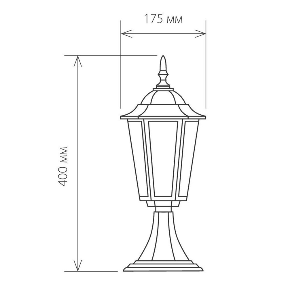 Светильник Уличный свет - GL 1004S черный