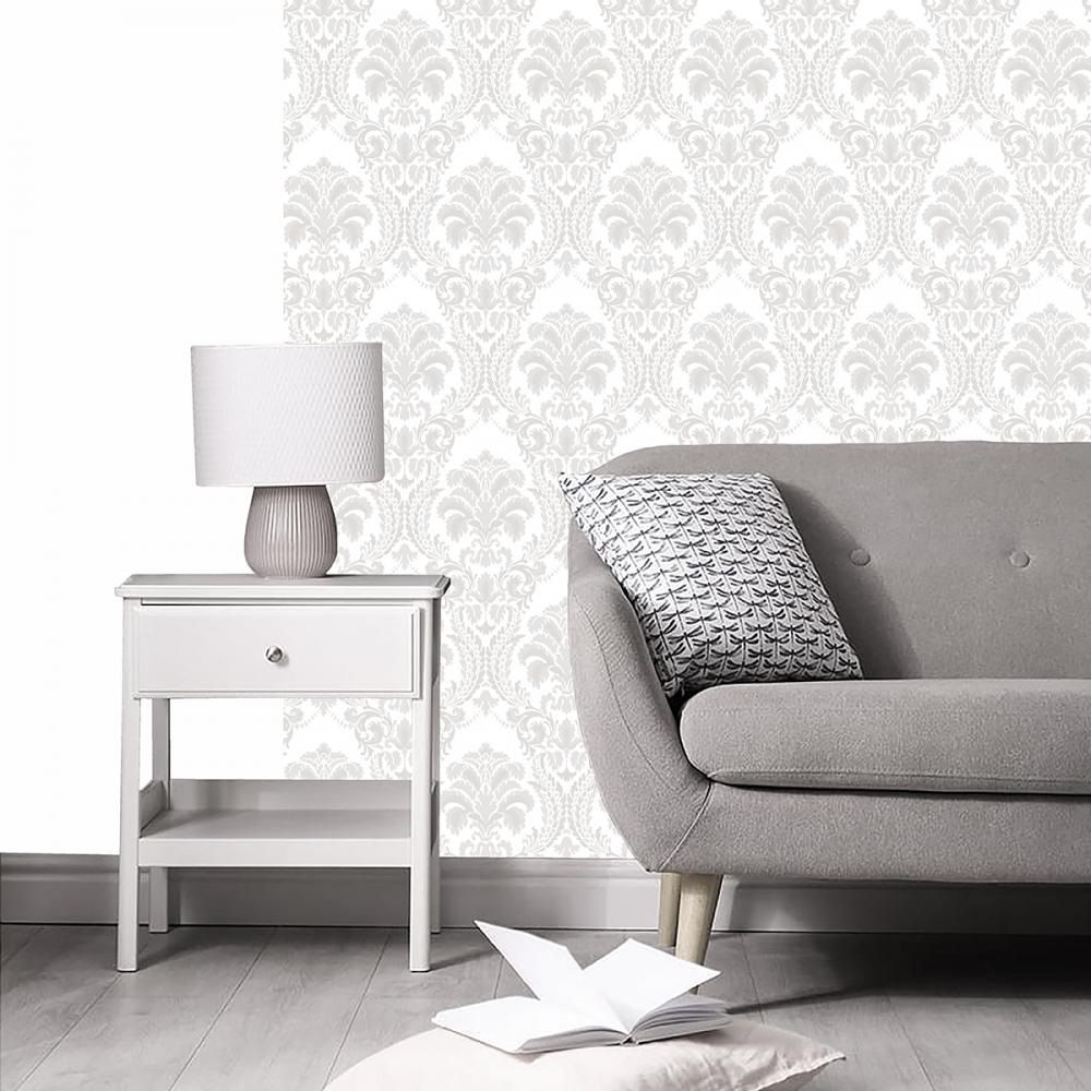 Обои Aurora Вензель С40 4071 01 серые вензель 1,06х10,05 м