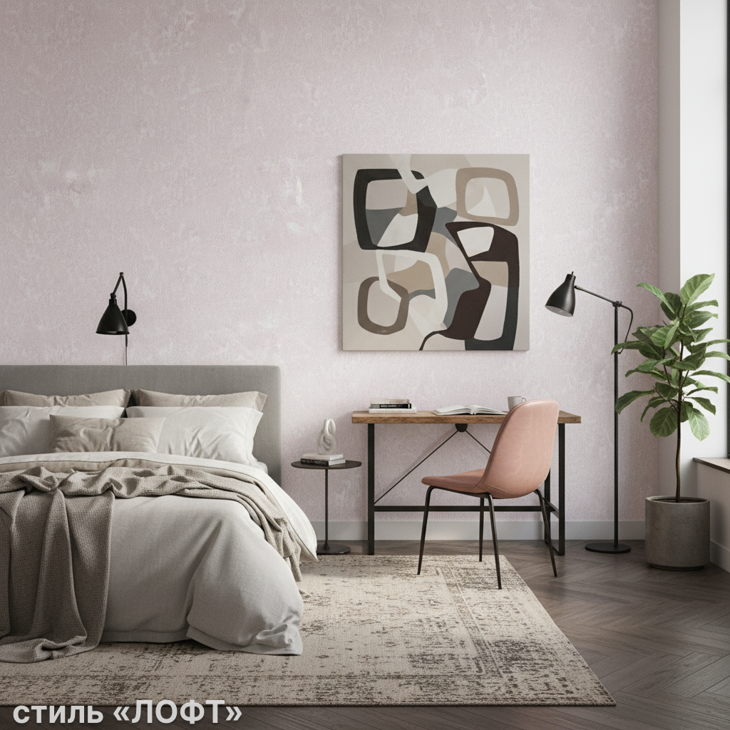Обои Green Walls Королит С50А 5051 03 пудровые штукатурка 1,06х10,05 м