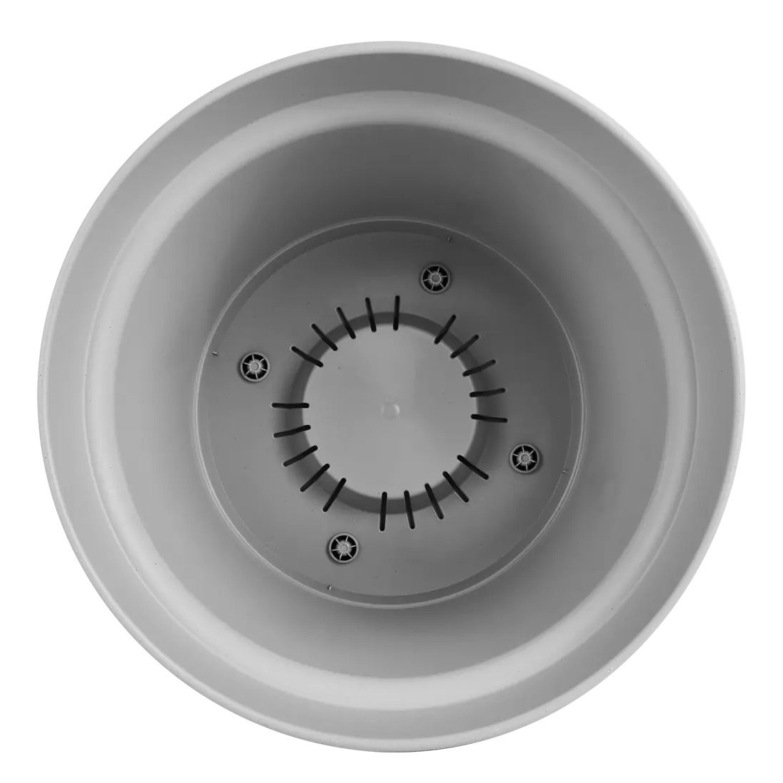 Горшок цветочный Mint серый 31 см 10,7 л с поддоном