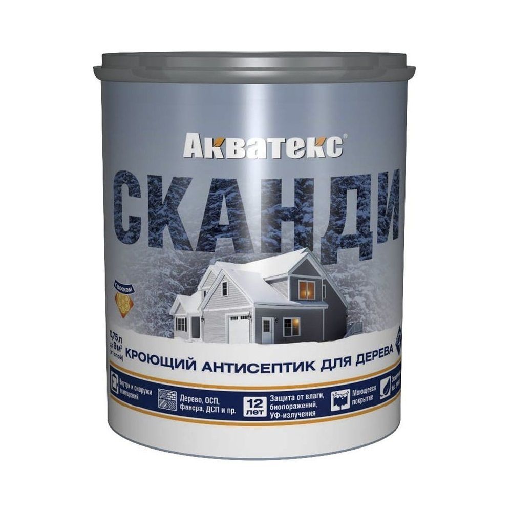 Антисептик для дерева кроющий Акватекс Сканди имбирь 0,75 л