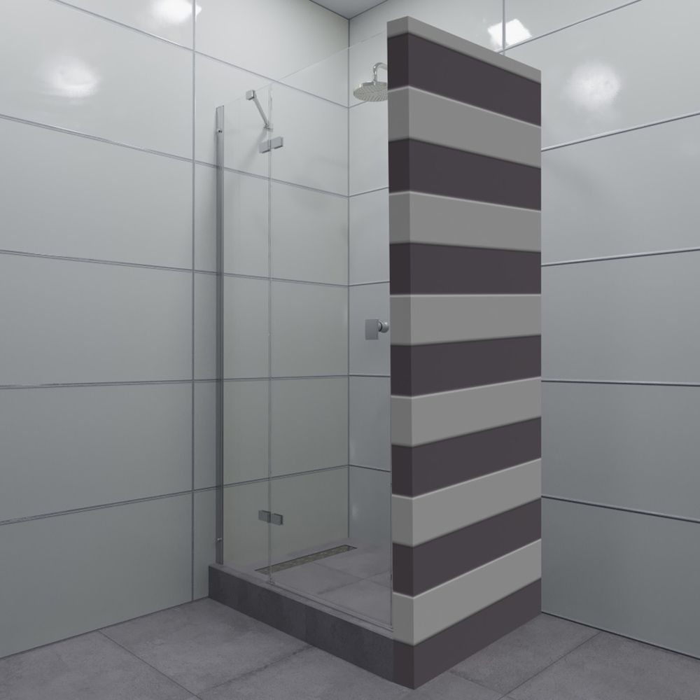 Дверь душевая Triton Бруно 990x1900 мм стекло прозрачное, профиль хром