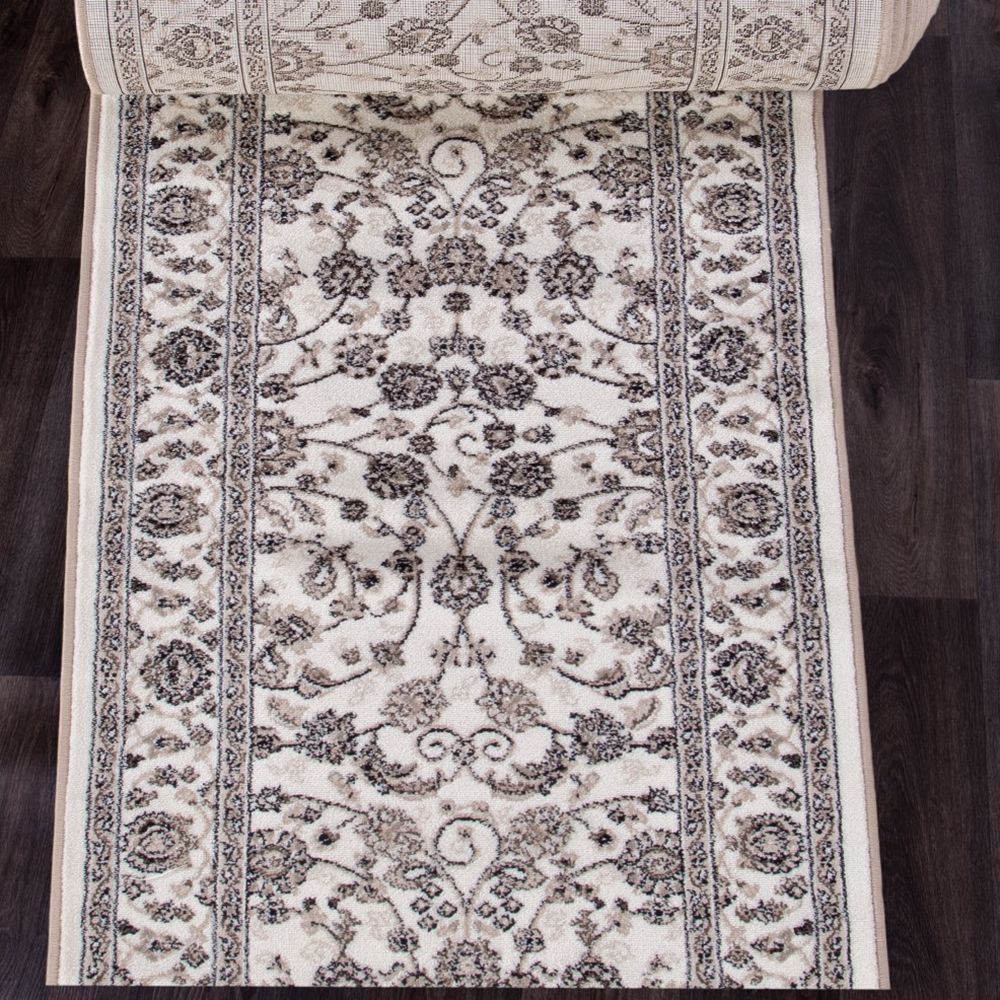 Дорожка ковровая Valencia Deluxe Merinos d251 1 м кремово-коричневая