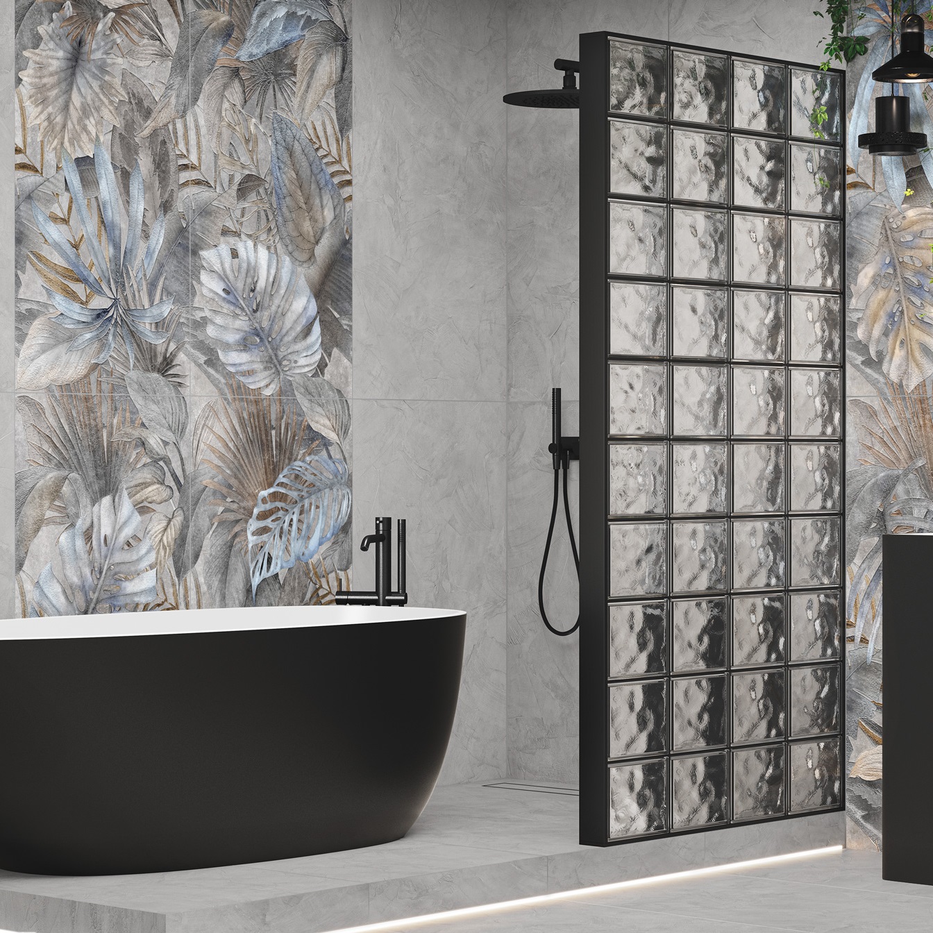 Керамогранит Delacora Bahamas Floristry Dark D120240G 600х1200 мм 9 мм матовый 1,44 м2