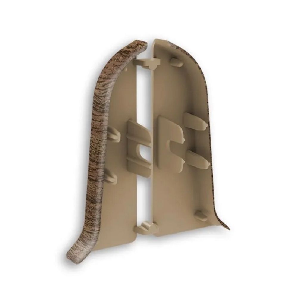 Заглушка для плинтуса Идеал Классик 55 мм 1 пара во флоупак 291 Орех