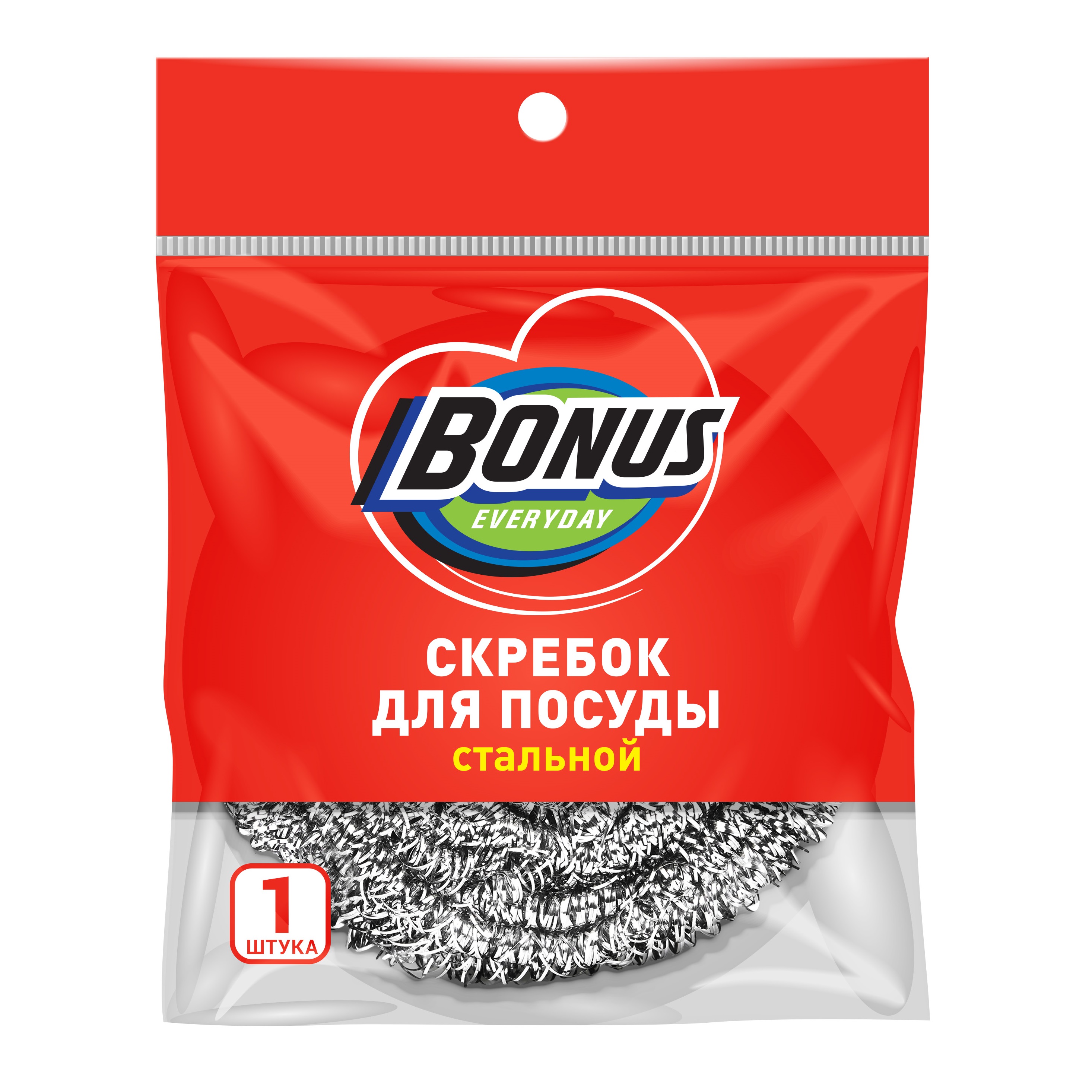 Губка металлическая для посуды Bonus