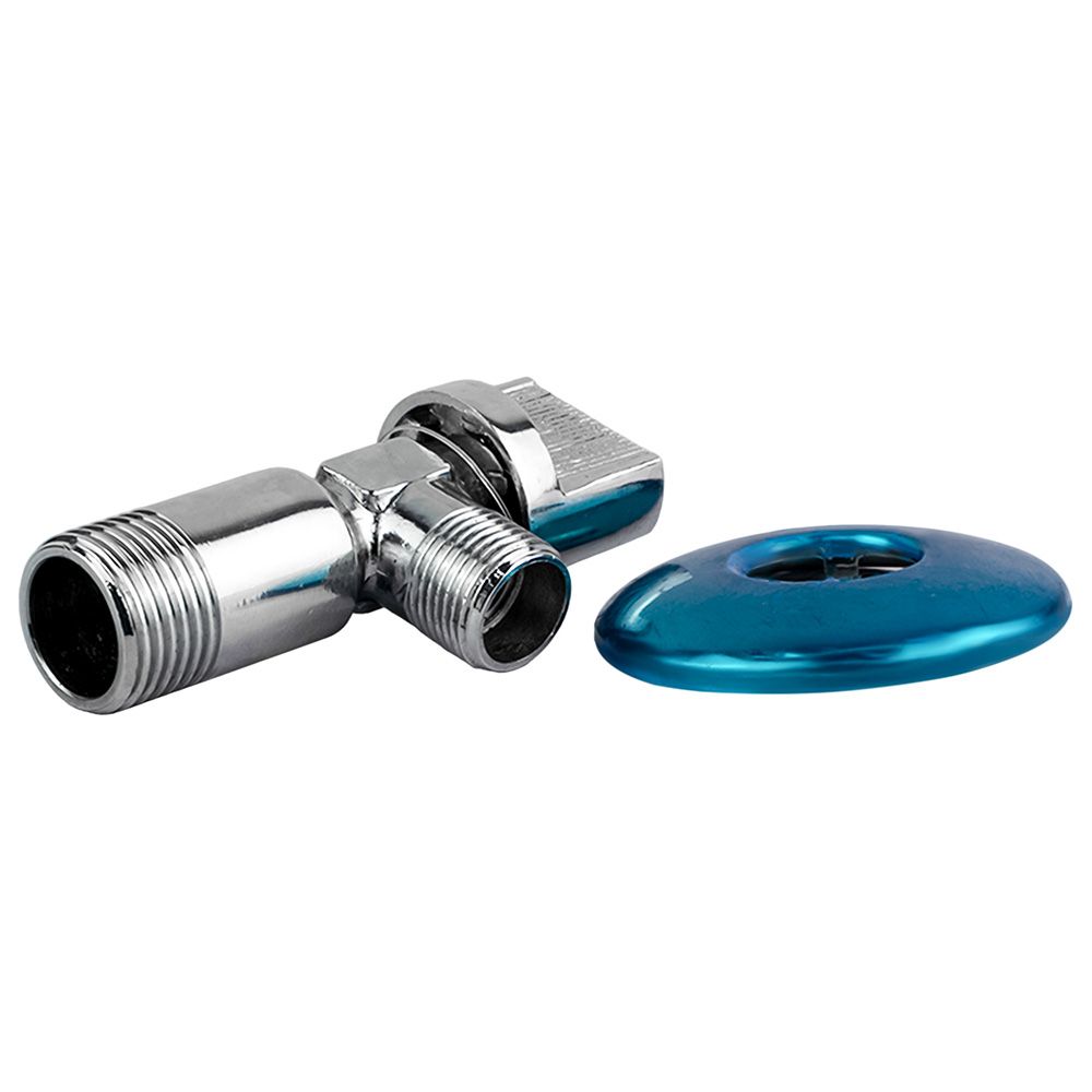 Кран шаровой угловой 1/2"-3/8" НР/НР с отражателем