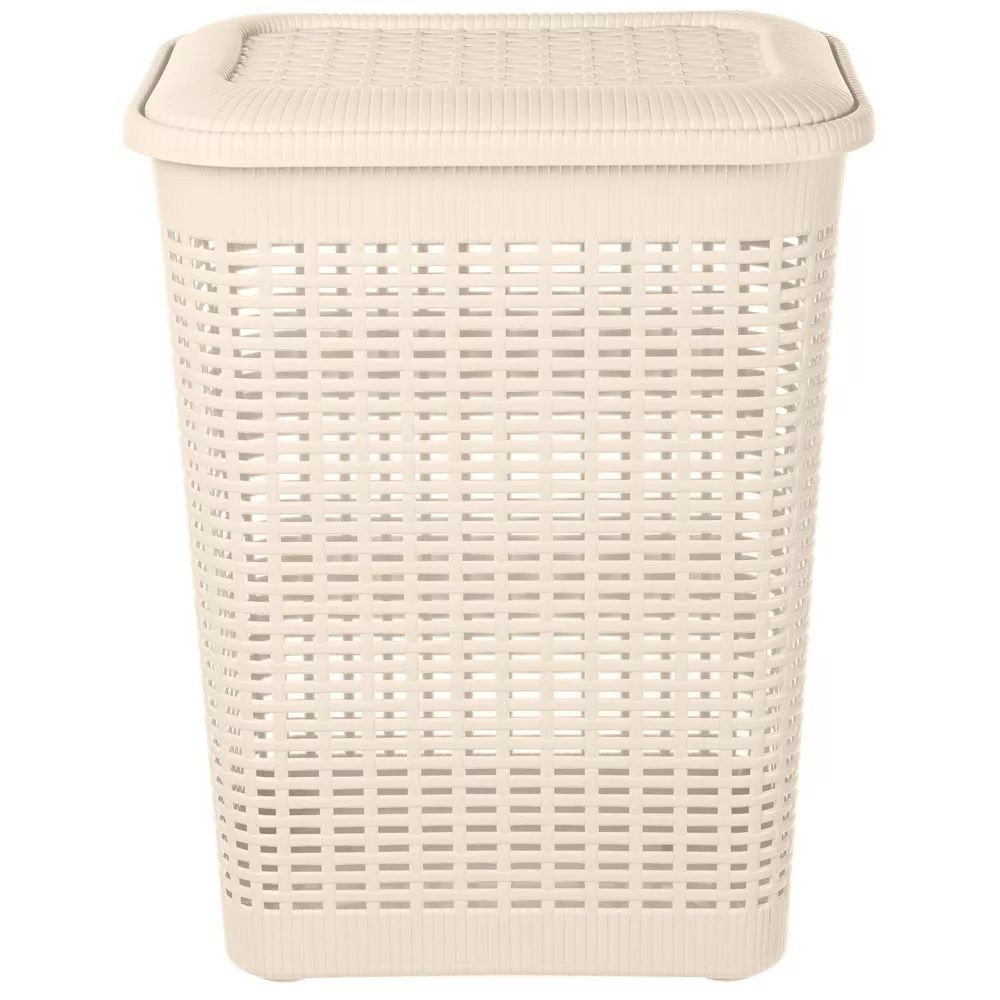 Корзина для белья 50 л 42х31х56 см бежевая