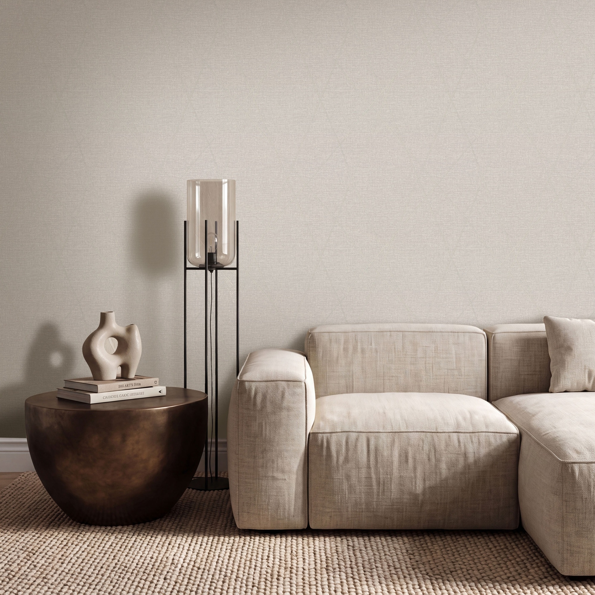 Обои Euro Decor Вектор 7375-02 пудровые геометрия 1,06х10,05 м