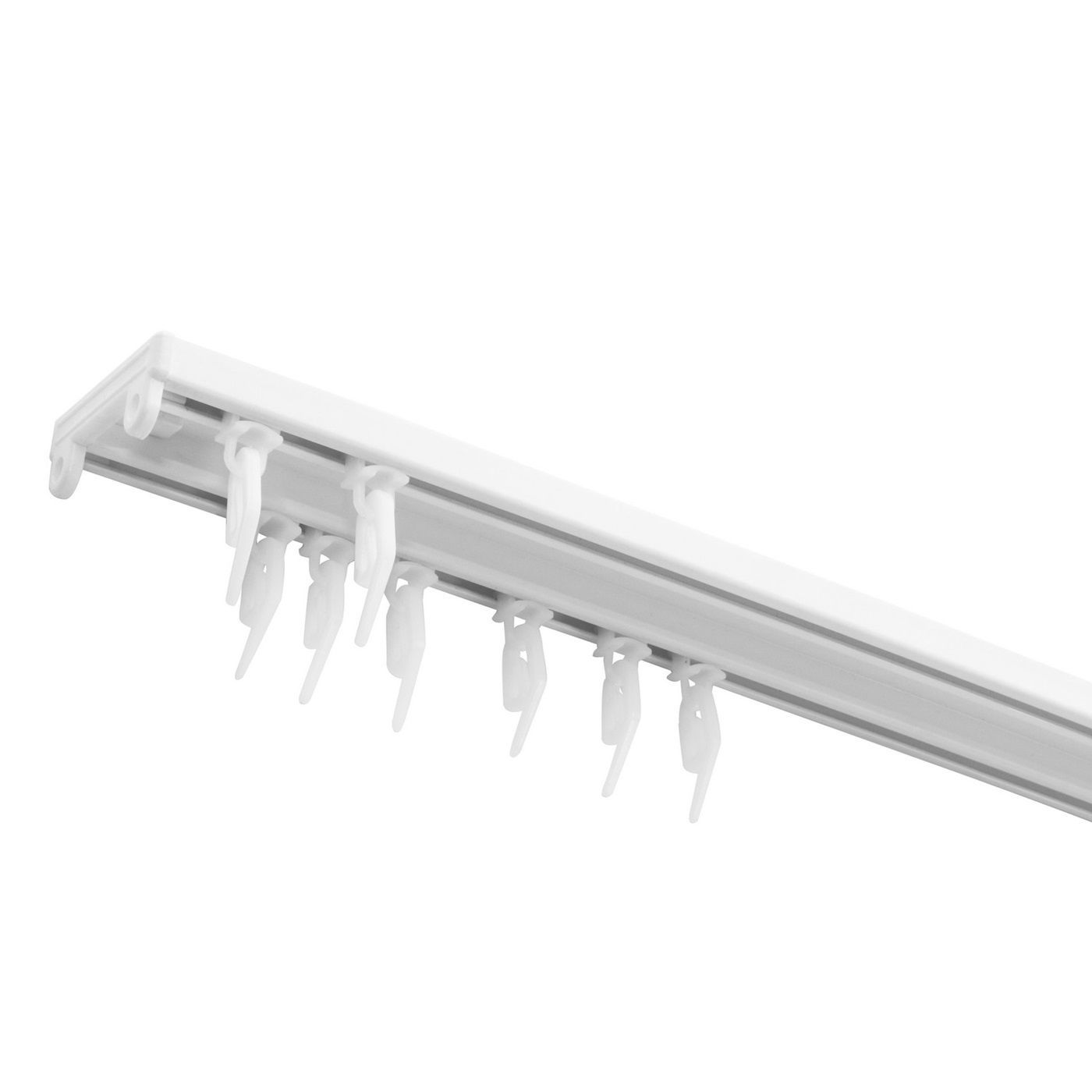 Карниз двухрядный алюминиевый 2,4 м Katal 7 белый