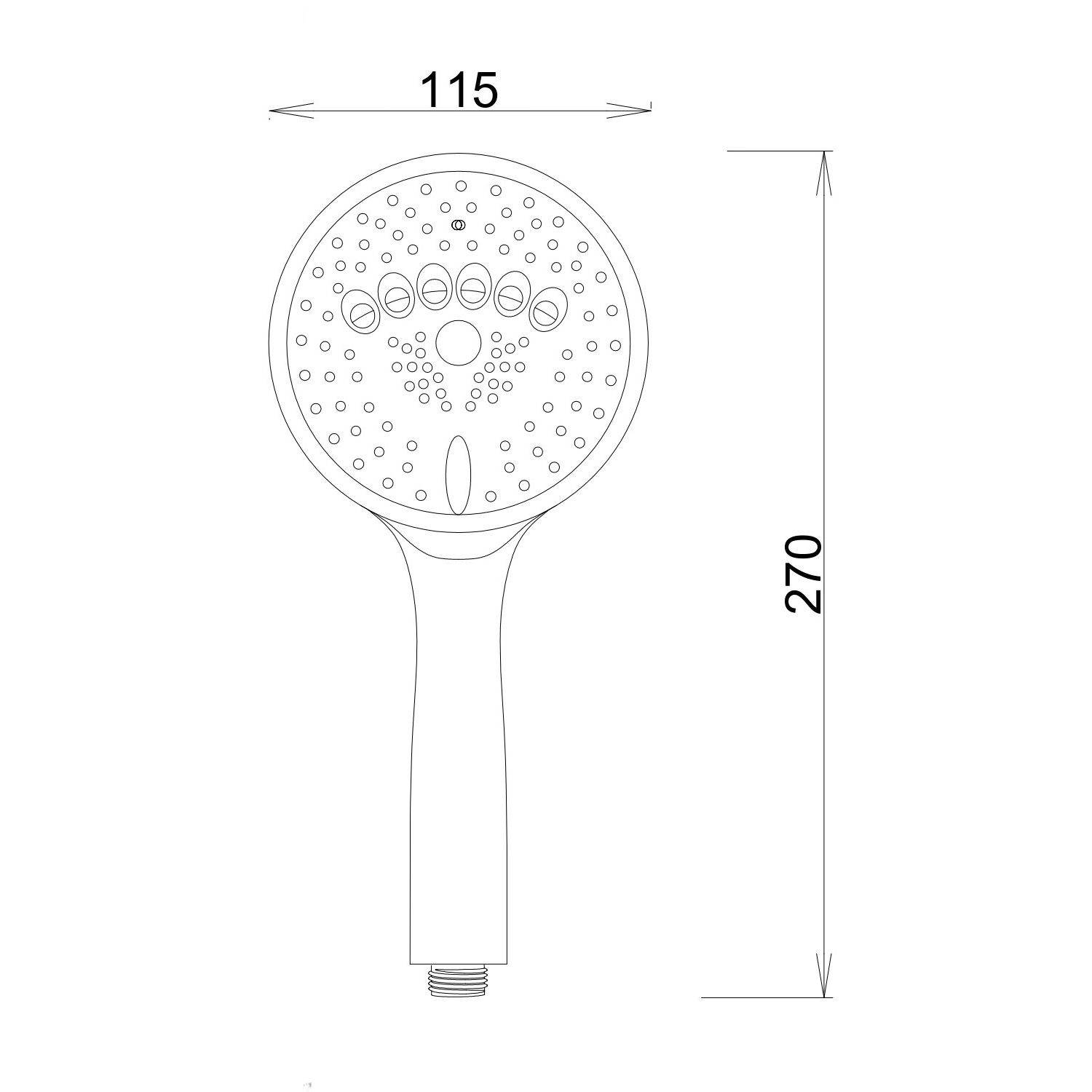 Лейка для душа Voda VSP11 4 режима d115 мм