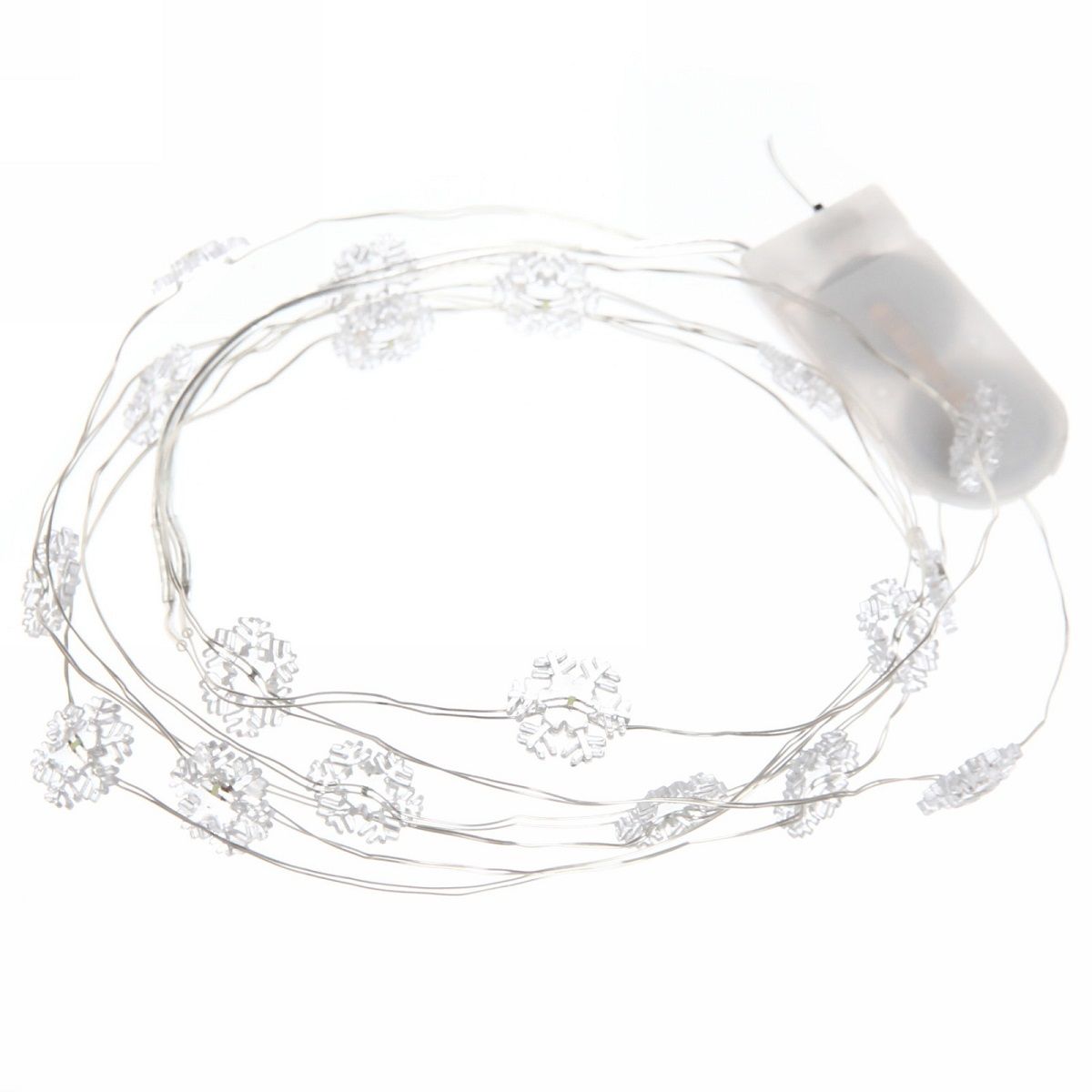 Гирлянда для дома на батарейках Снежинка 2 м 20 ламп LED 1 реж., IP20, белый