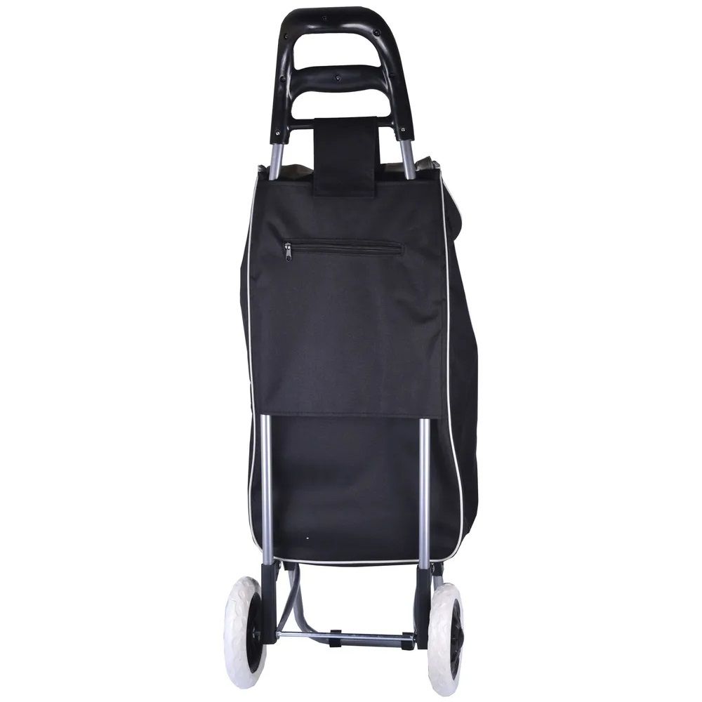 Тележка хозяйственная с сумкой до 30 кг 96/56х34х18 см колеса 16 см микс арт.AVSP8370