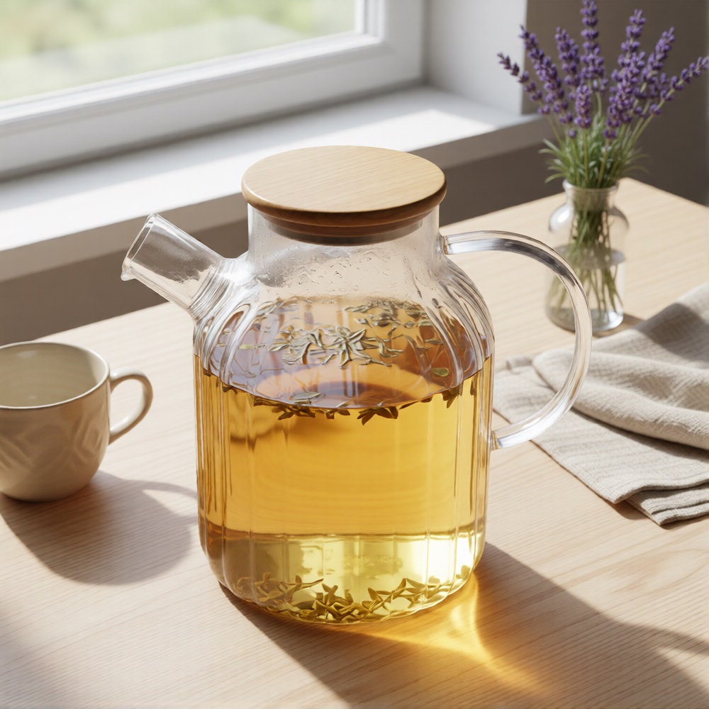 Чайник заварочный 1,5 л стеклянный 2025-1321