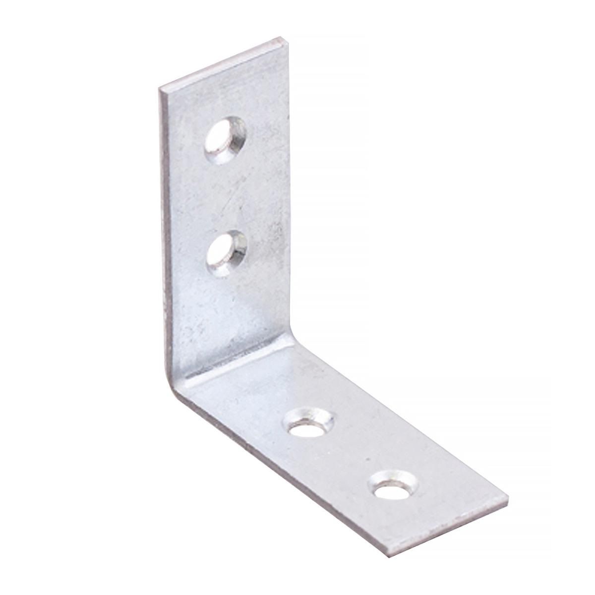 Уголок мебельный 50x50x17x2 мм с шурупом оцинкованный 4 шт